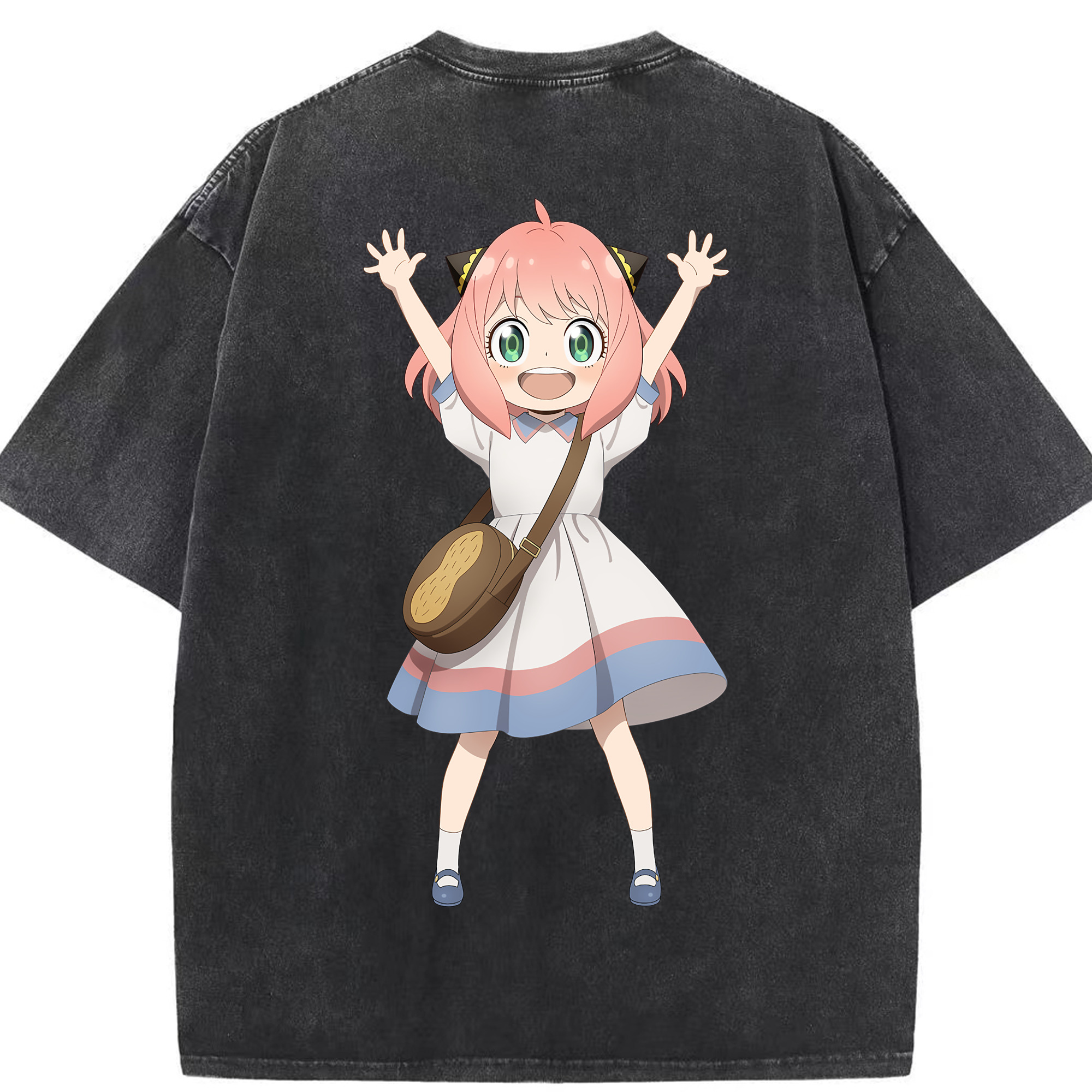 （画像用） SPY×FAMILY间谍家家酒 綿100% ヴィンテージ風 半袖Tシャツ（背面プリント）