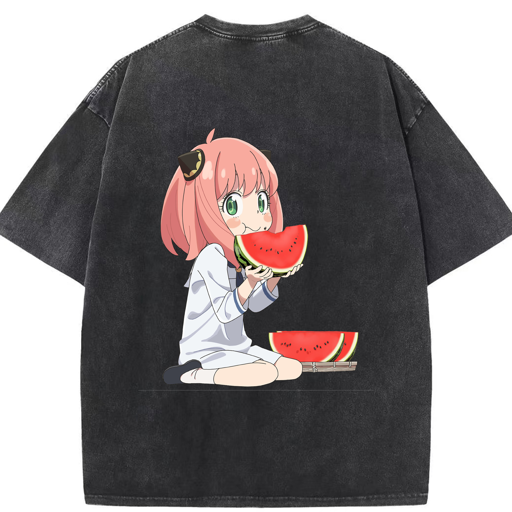 （画像用） SPY×FAMILY间谍家家酒 綿100% ヴィンテージ風 半袖Tシャツ（背面プリント）