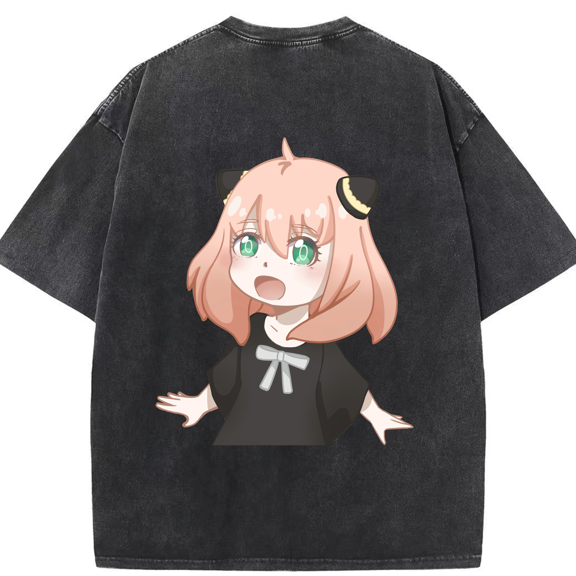 （画像用） SPY×FAMILY间谍家家酒 綿100% ヴィンテージ風 半袖Tシャツ（背面プリント）