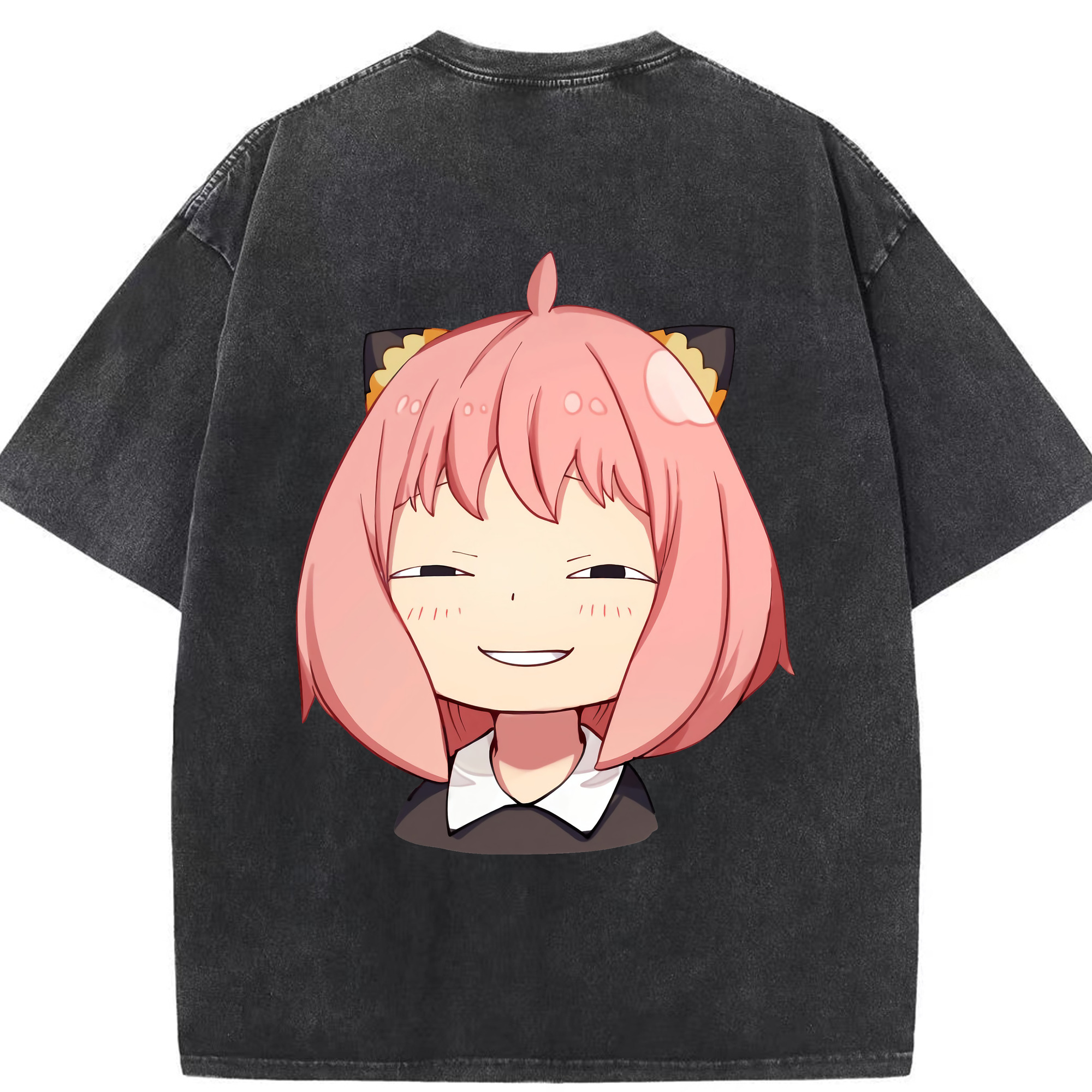 （画像用） SPY×FAMILY间谍家家酒 綿100% ヴィンテージ風 半袖Tシャツ（背面プリント）