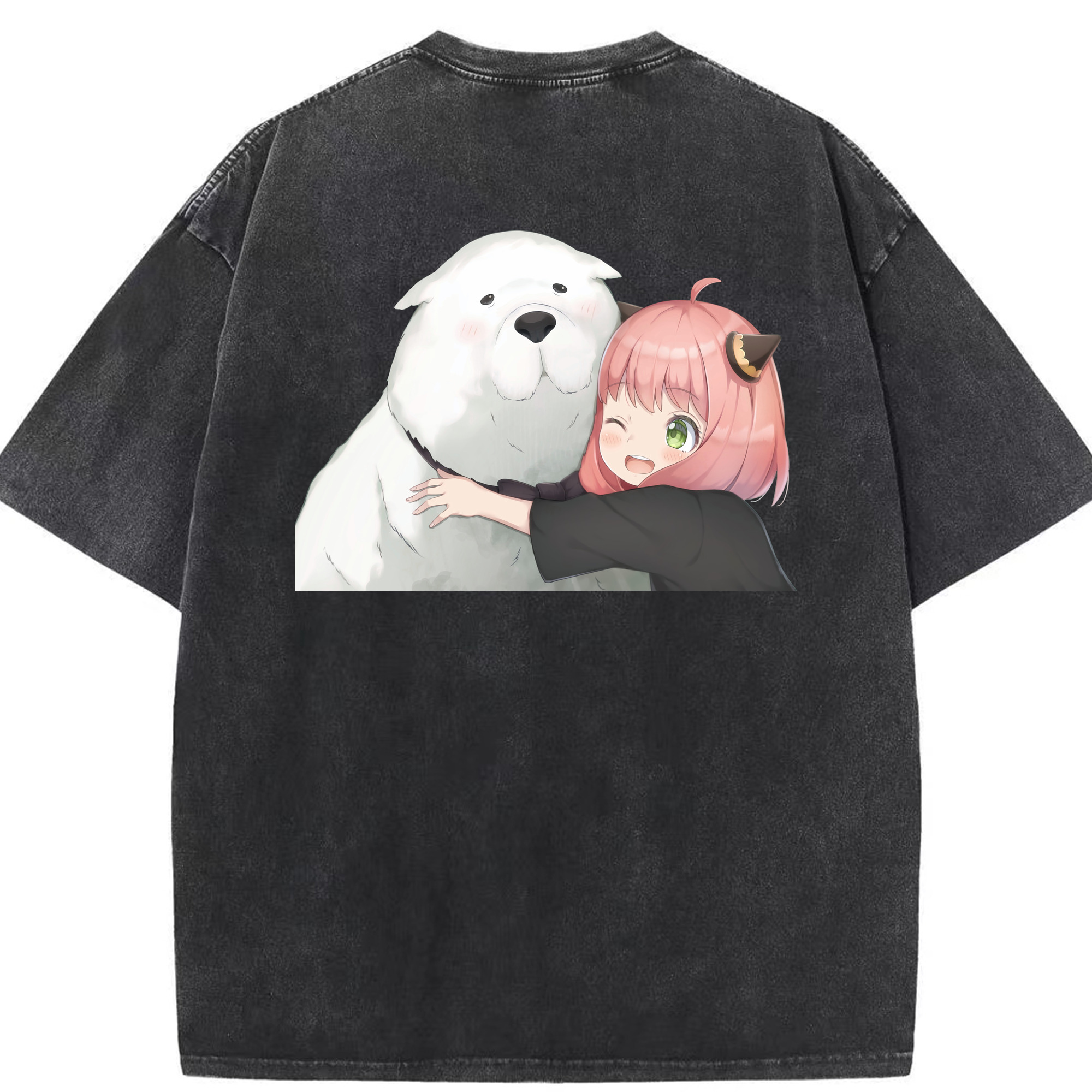 （画像用） SPY×FAMILY间谍家家酒 綿100% ヴィンテージ風 半袖Tシャツ（背面プリント）