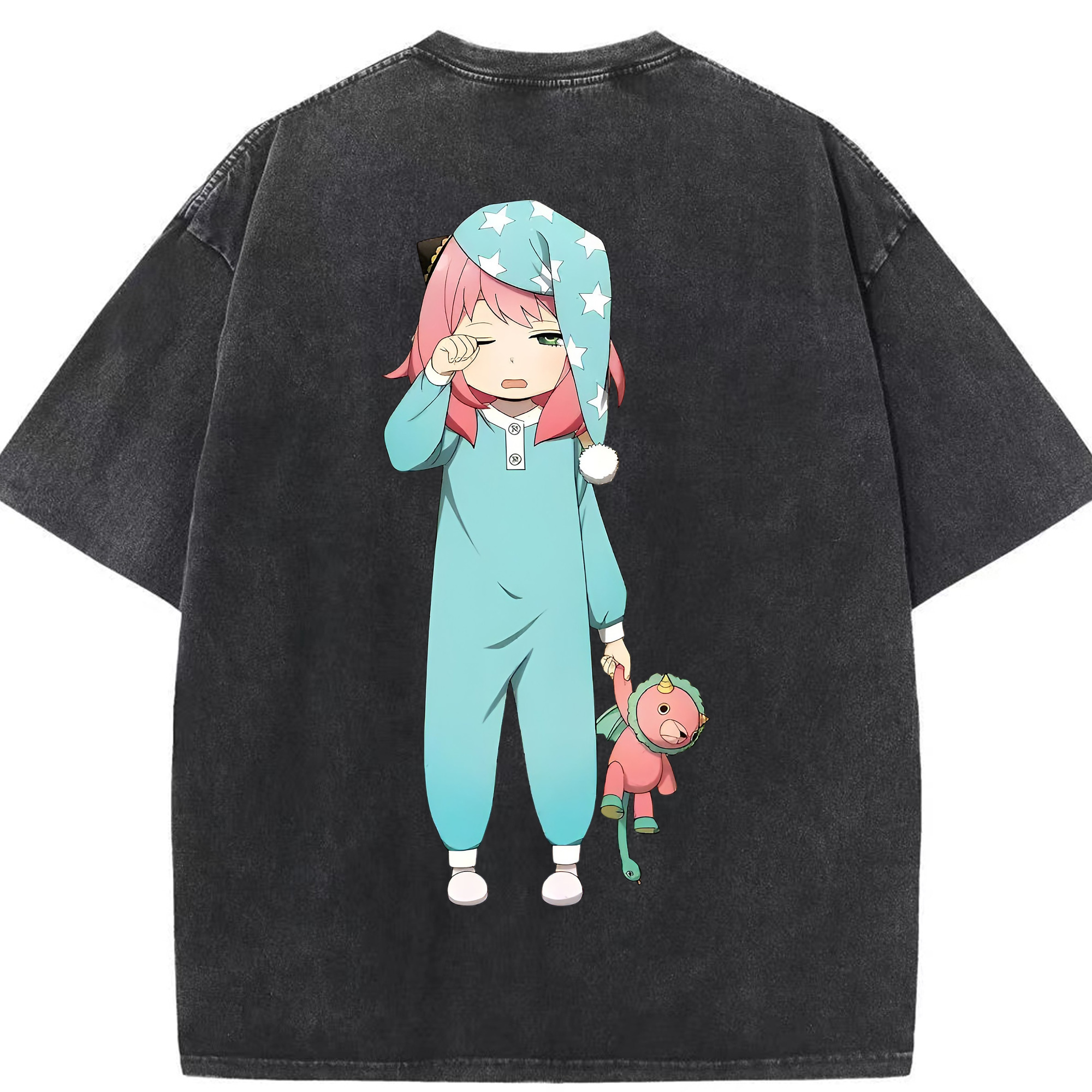 （画像用） SPY×FAMILY间谍家家酒 綿100% ヴィンテージ風 半袖Tシャツ（背面プリント）