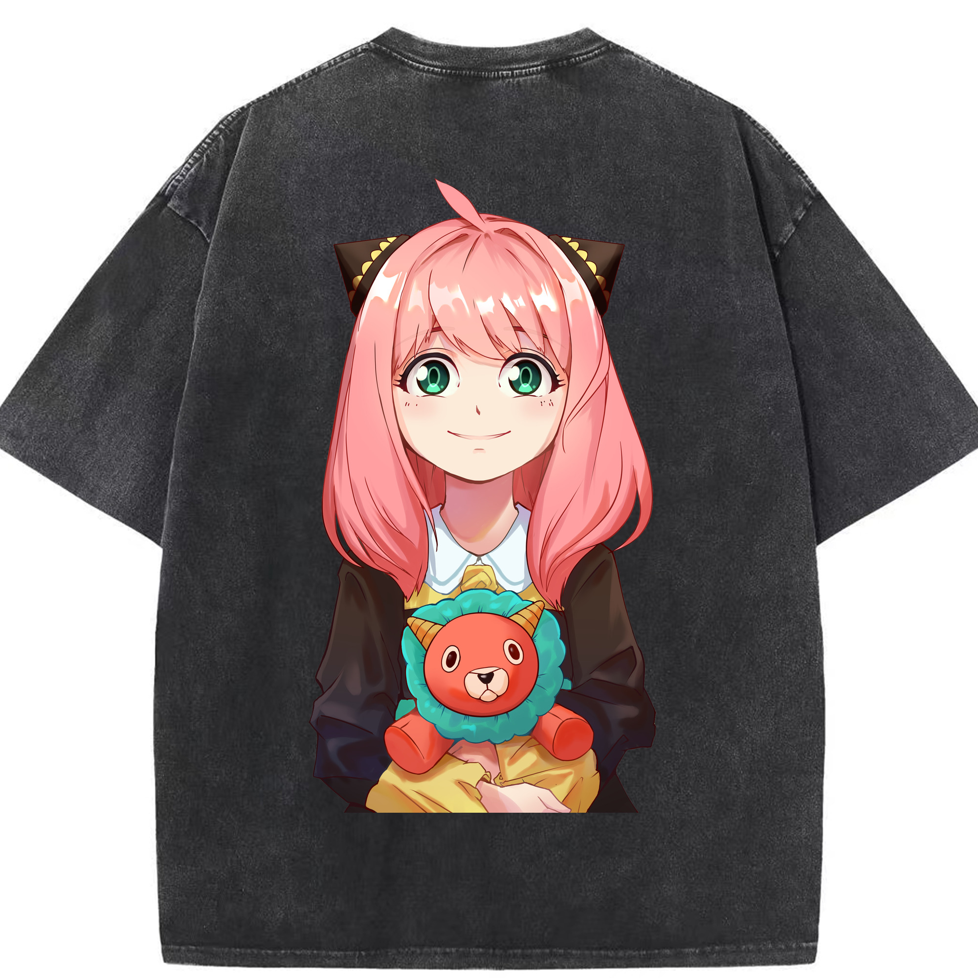 （画像用） SPY×FAMILY间谍家家酒 綿100% ヴィンテージ風 半袖Tシャツ（背面プリント）
