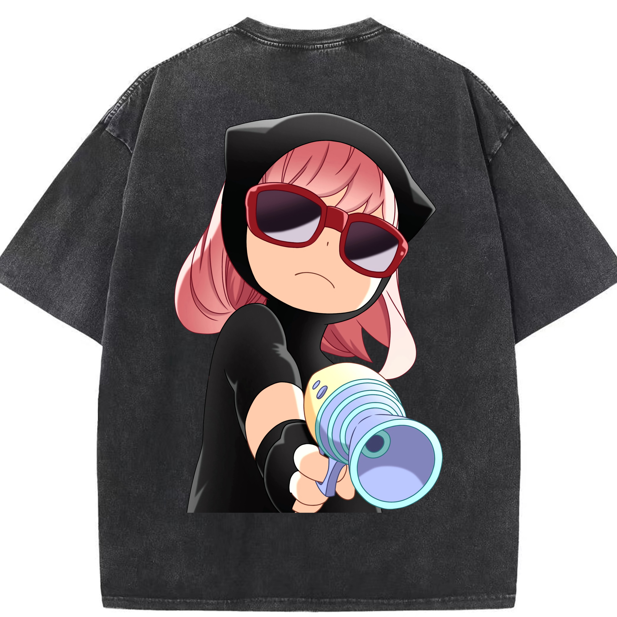 （画像用） SPY×FAMILY间谍家家酒 綿100% ヴィンテージ風 半袖Tシャツ（背面プリント）