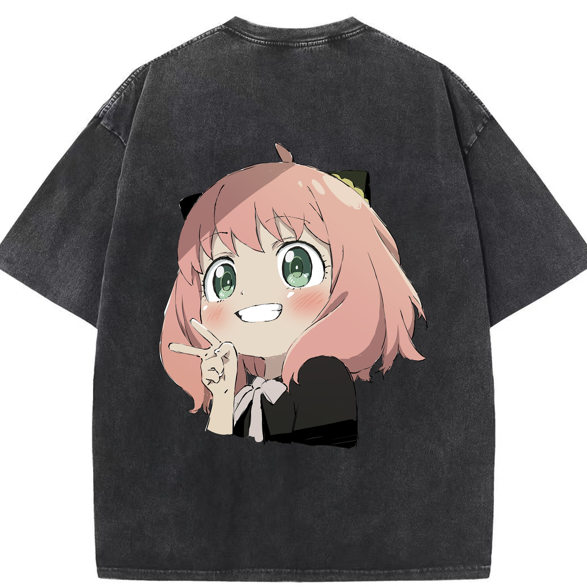 （画像用） SPY×FAMILY间谍家家酒 綿100% ヴィンテージ風 半袖Tシャツ（背面プリント）