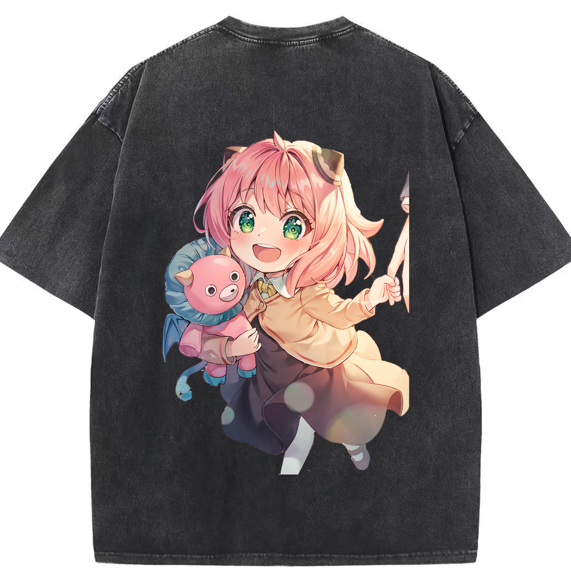 （画像用） SPY×FAMILY间谍家家酒 綿100% ヴィンテージ風 半袖Tシャツ（背面プリント）