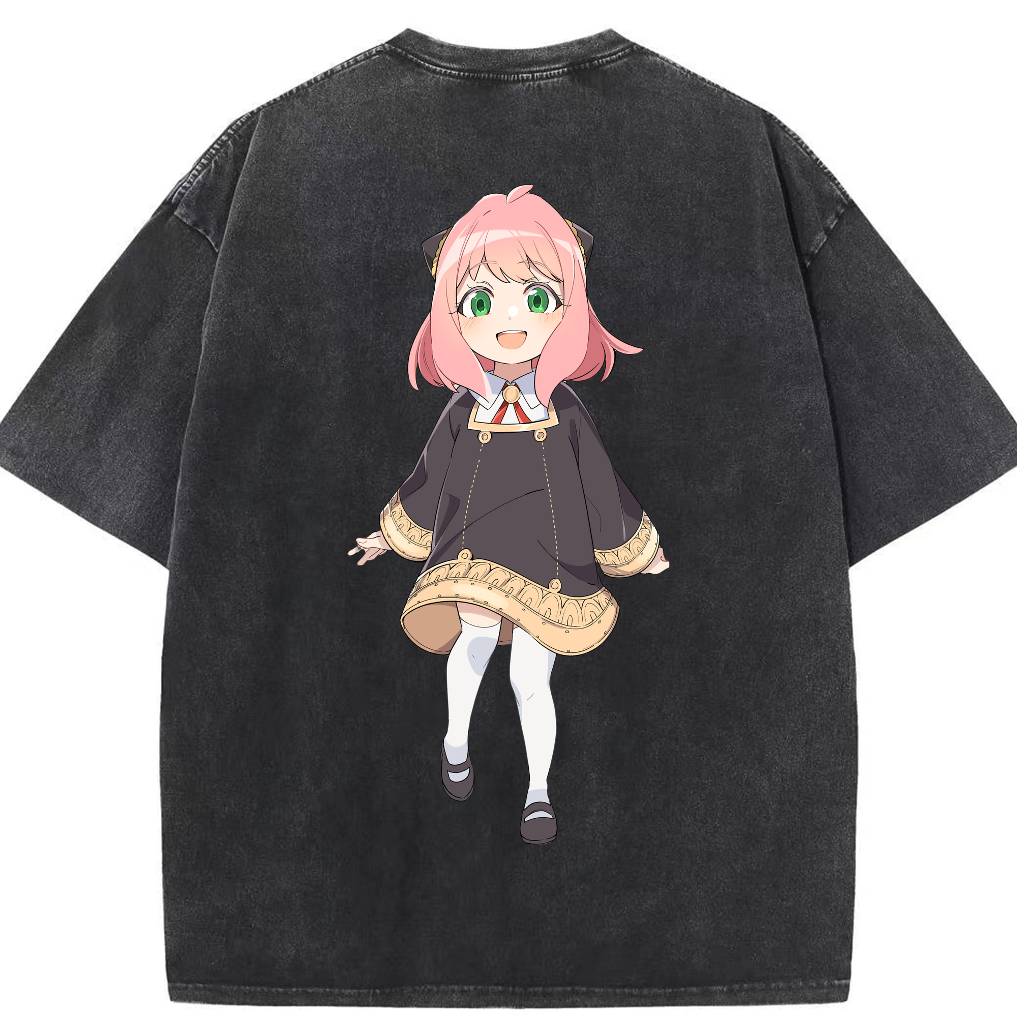（画像用） SPY×FAMILY间谍家家酒 綿100% ヴィンテージ風 半袖Tシャツ（背面プリント）