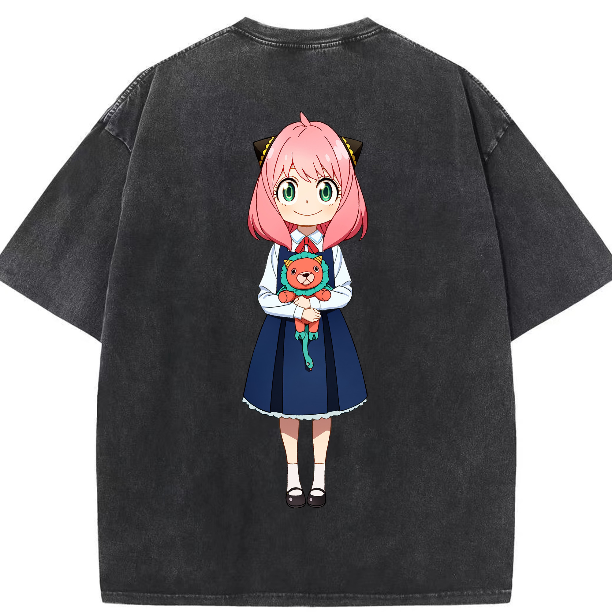 （画像用） SPY×FAMILY间谍家家酒 綿100% ヴィンテージ風 半袖Tシャツ（背面プリント）