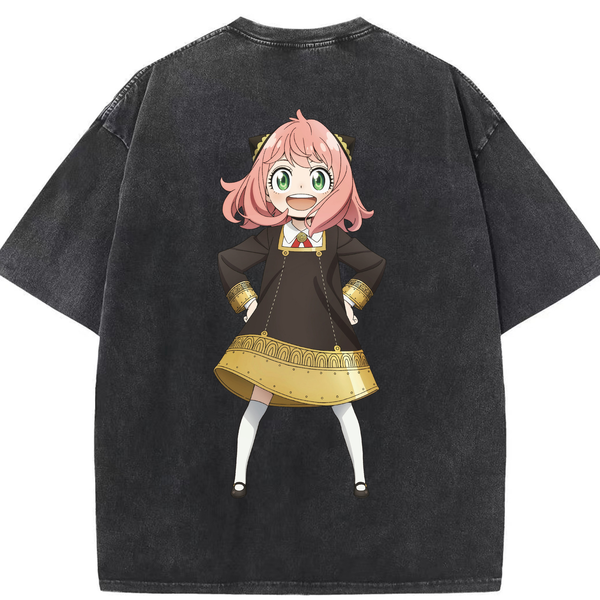 （画像用） SPY×FAMILY间谍家家酒 綿100% ヴィンテージ風 半袖Tシャツ（背面プリント）
