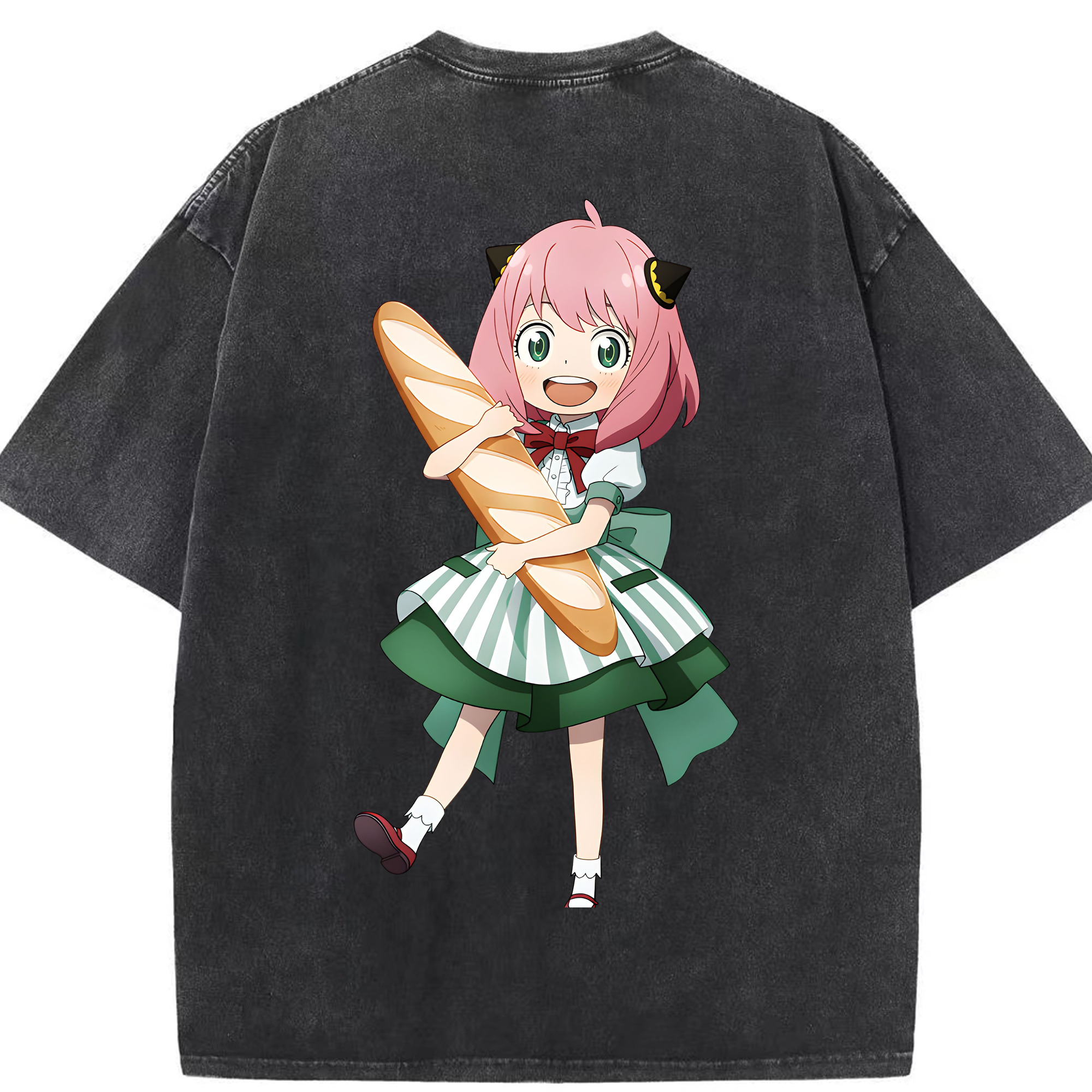 （画像用） SPY×FAMILY间谍家家酒 綿100% ヴィンテージ風 半袖Tシャツ（背面プリント）