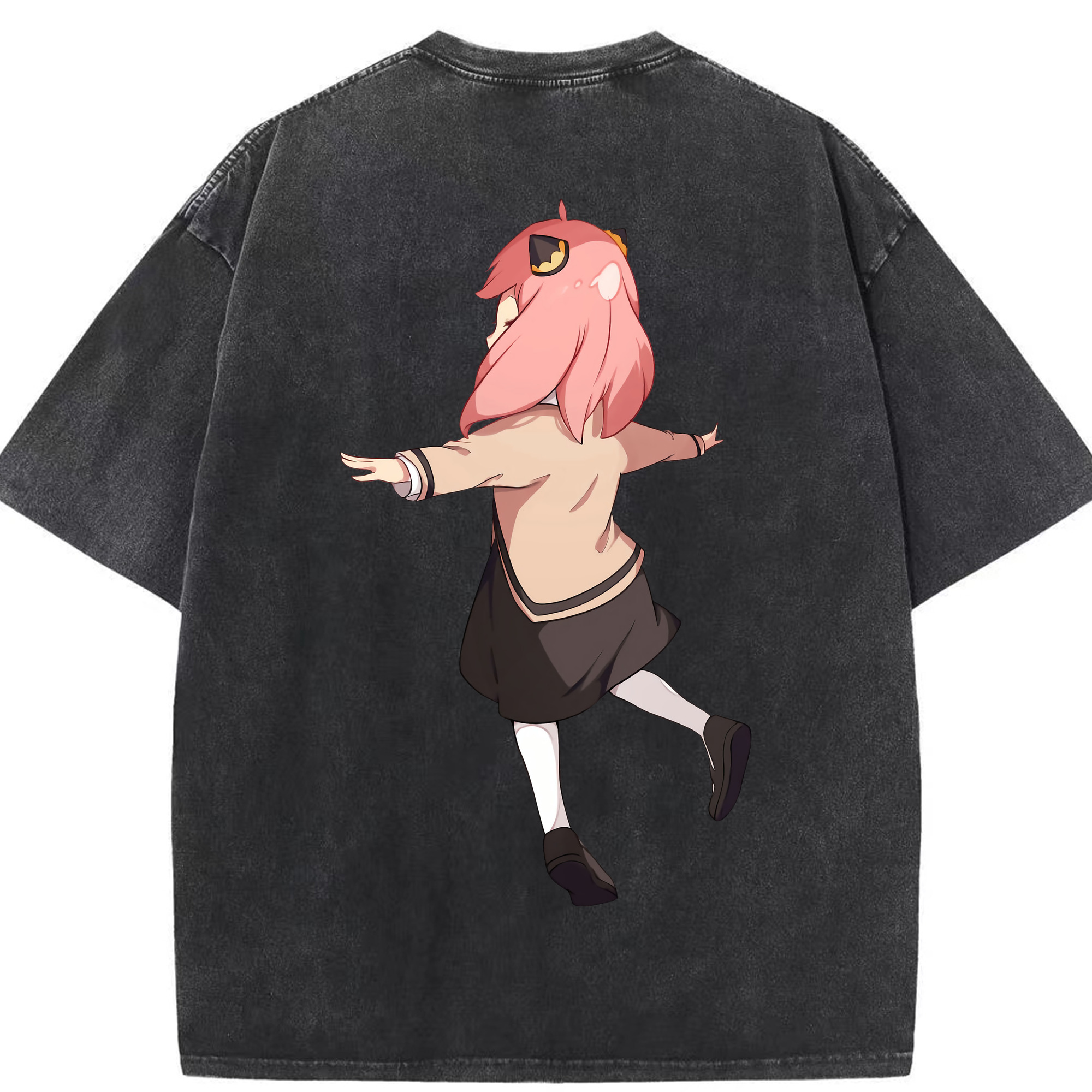 （画像用） SPY×FAMILY间谍家家酒 綿100% ヴィンテージ風 半袖Tシャツ（背面プリント）