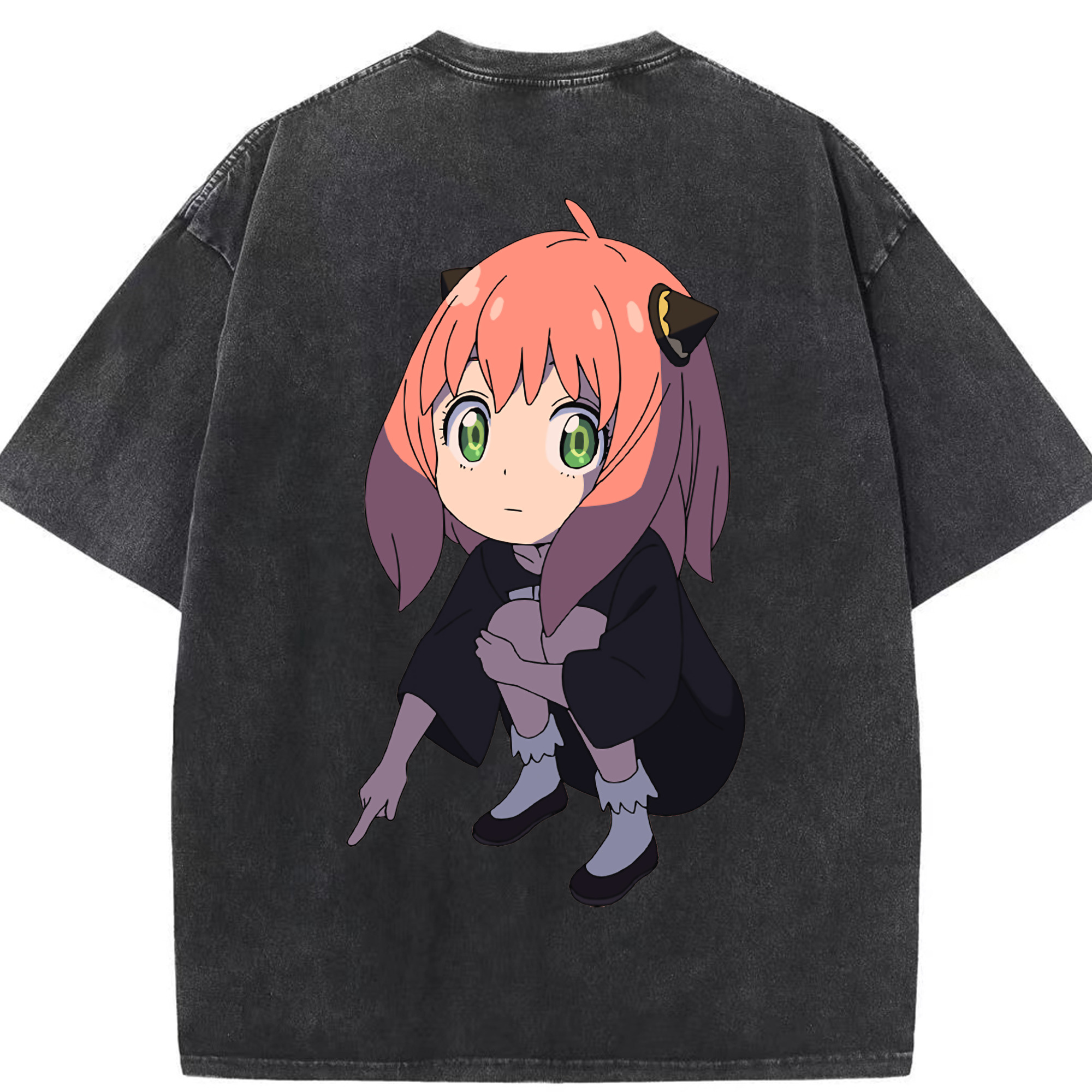 （画像用） SPY×FAMILY间谍家家酒 綿100% ヴィンテージ風 半袖Tシャツ（背面プリント）