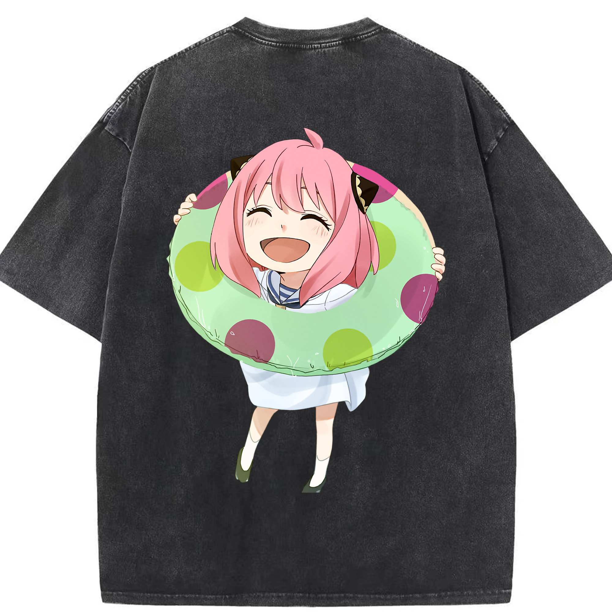 （画像用） SPY×FAMILY间谍家家酒 綿100% ヴィンテージ風 半袖Tシャツ（背面プリント）