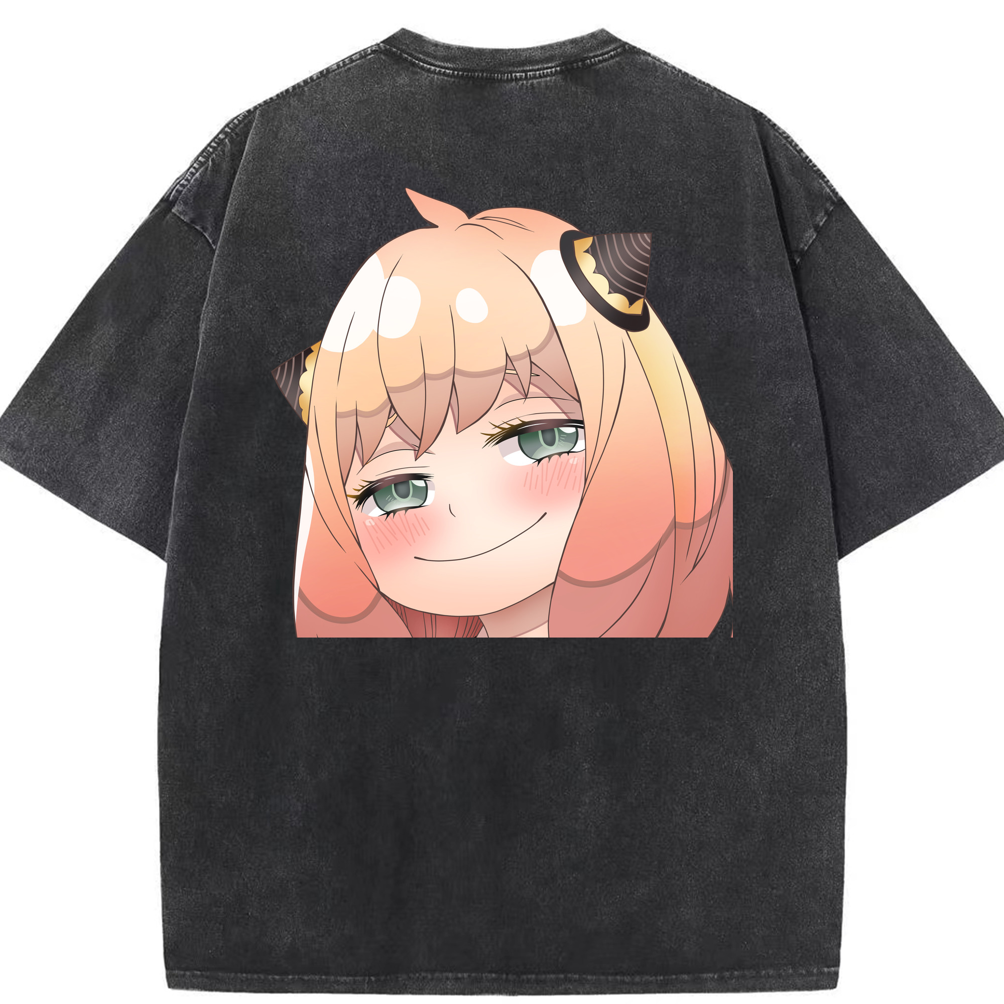 （画像用） SPY×FAMILY间谍家家酒 綿100% ヴィンテージ風 半袖Tシャツ（背面プリント）