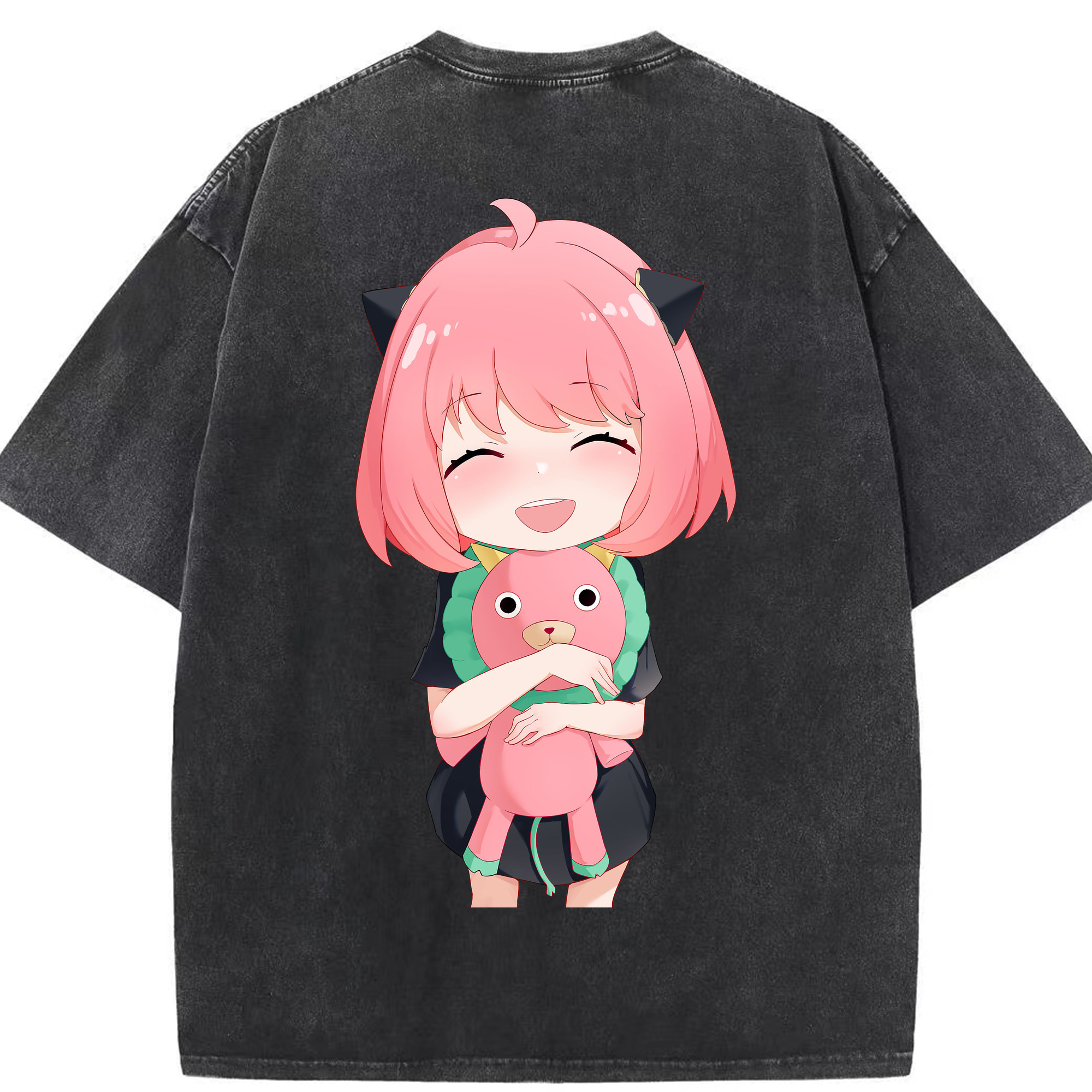 （画像用） SPY×FAMILY间谍家家酒 綿100% ヴィンテージ風 半袖Tシャツ（背面プリント）