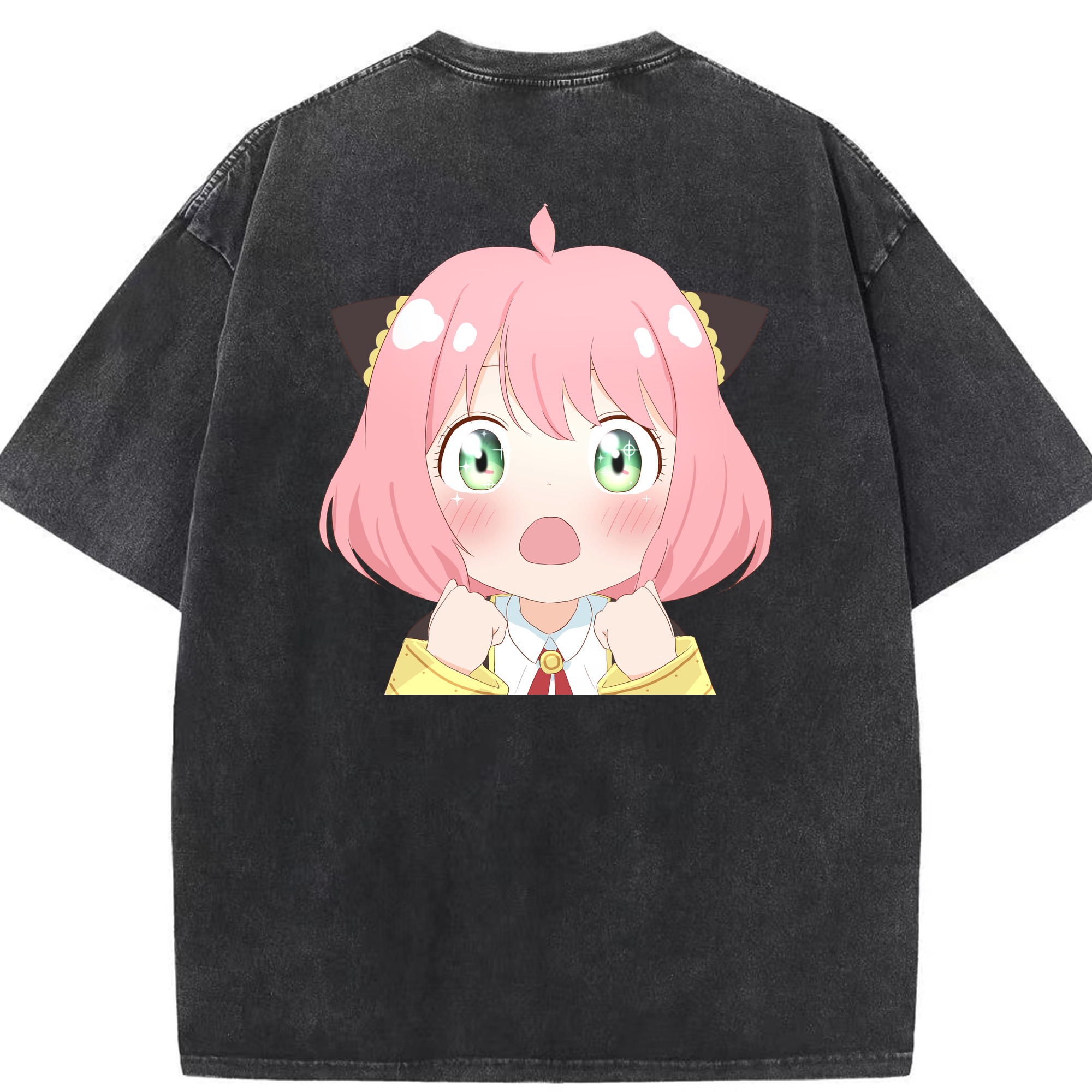 （画像用） SPY×FAMILY间谍家家酒 綿100% ヴィンテージ風 半袖Tシャツ（背面プリント）