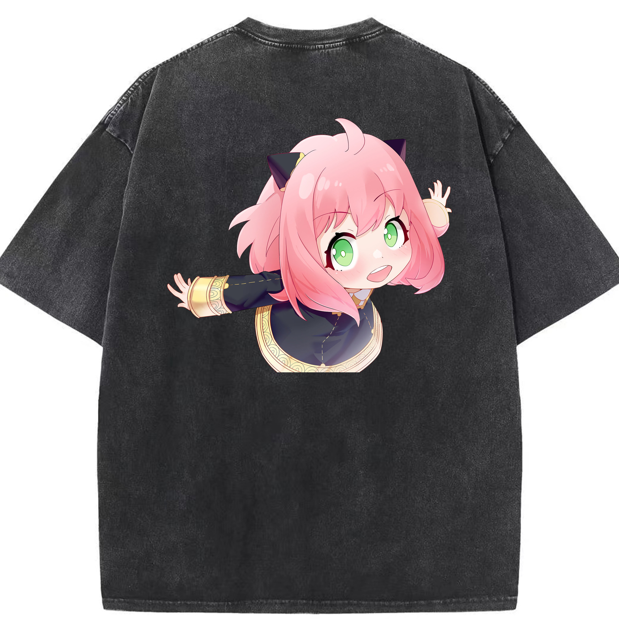 （画像用） SPY×FAMILY间谍家家酒 綿100% ヴィンテージ風 半袖Tシャツ（背面プリント）
