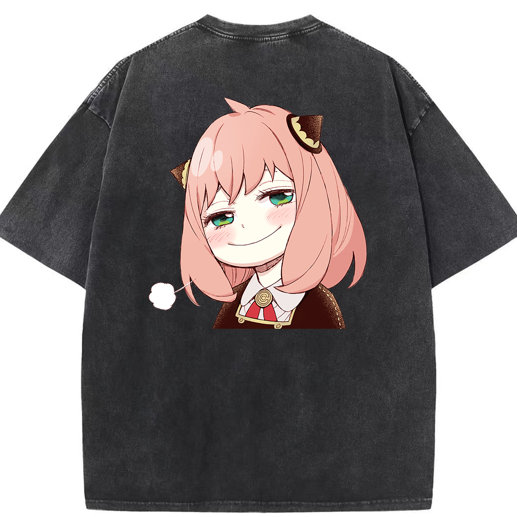 （画像用） SPY×FAMILY间谍家家酒 綿100% ヴィンテージ風 半袖Tシャツ（背面プリント）
