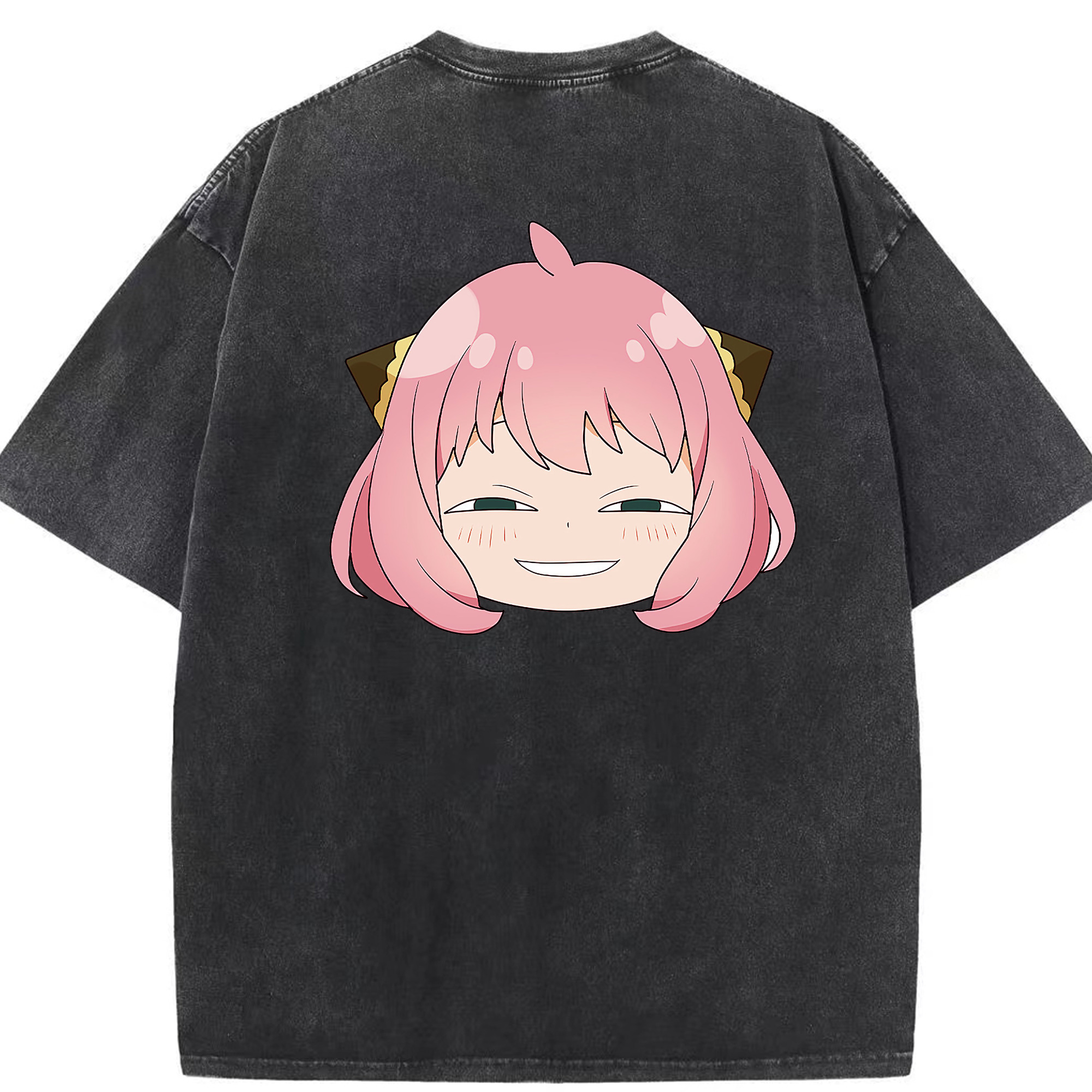 （画像用） SPY×FAMILY间谍家家酒 綿100% ヴィンテージ風 半袖Tシャツ（背面プリント）