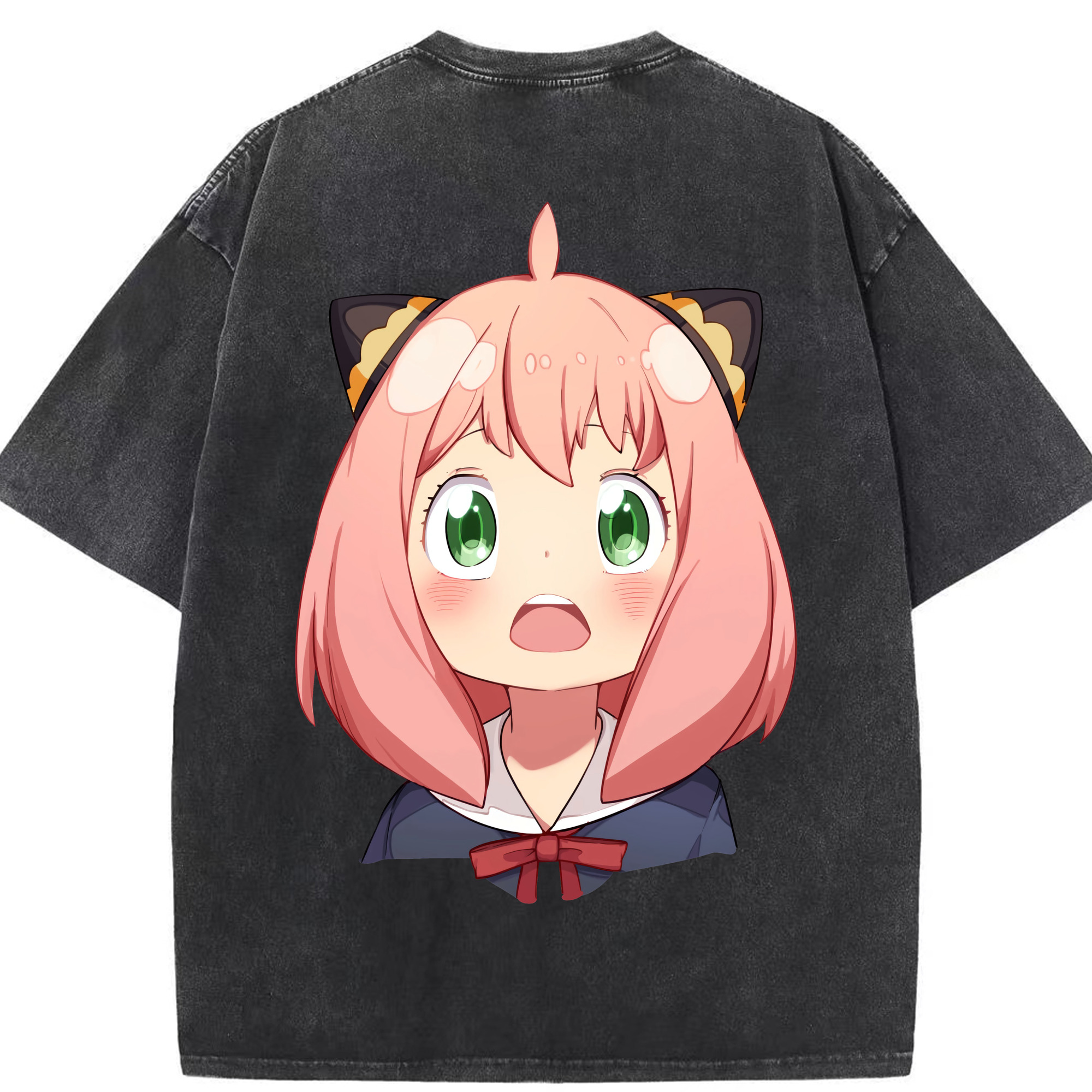 （画像用） SPY×FAMILY间谍家家酒 綿100% ヴィンテージ風 半袖Tシャツ（背面プリント）