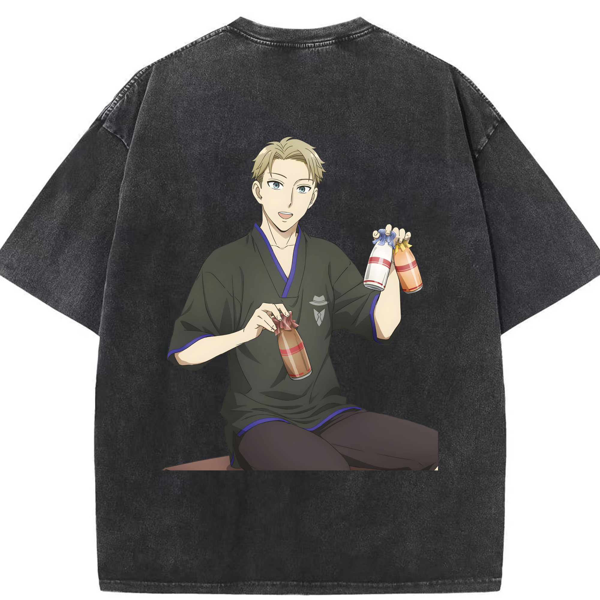（画像用） SPY×FAMILY间谍家家酒 綿100% ヴィンテージ風 半袖Tシャツ（背面プリント）