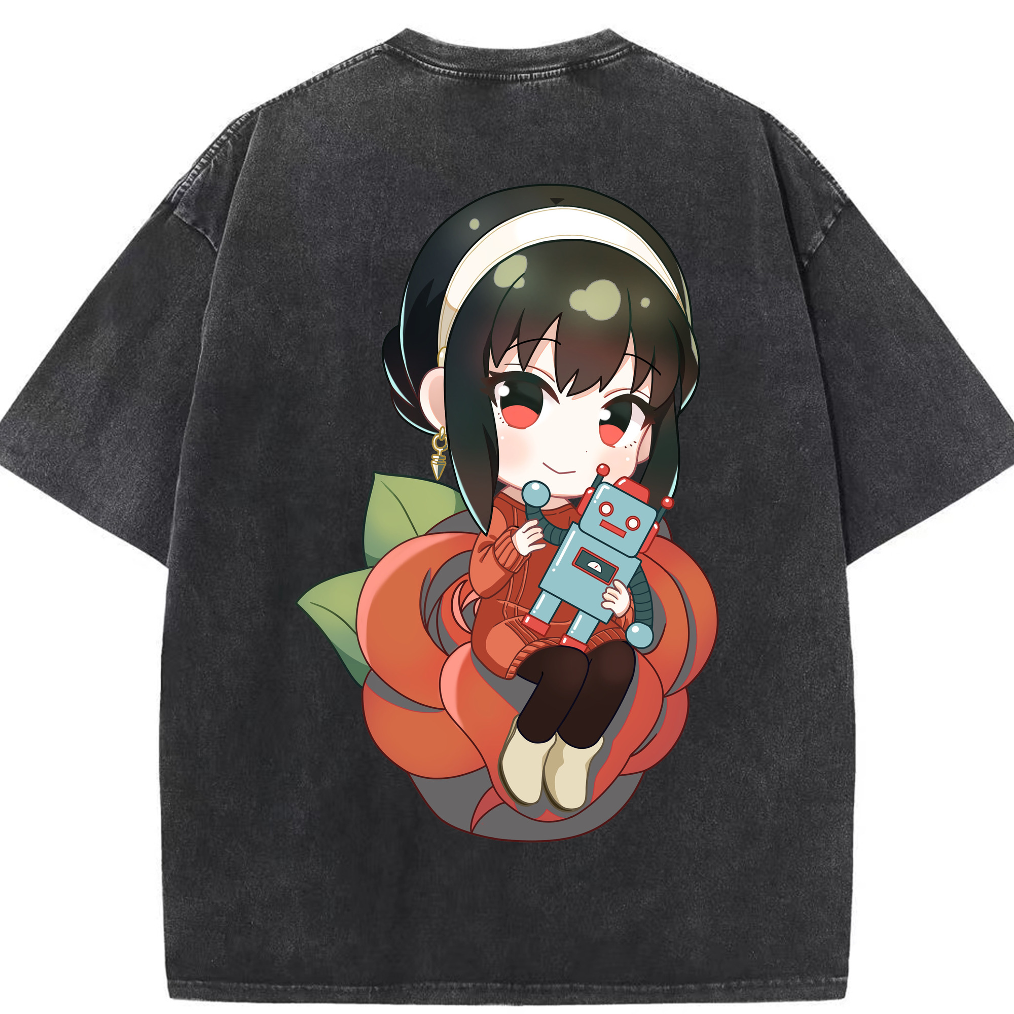 （画像用） SPY×FAMILY间谍家家酒 綿100% ヴィンテージ風 半袖Tシャツ（背面プリント）