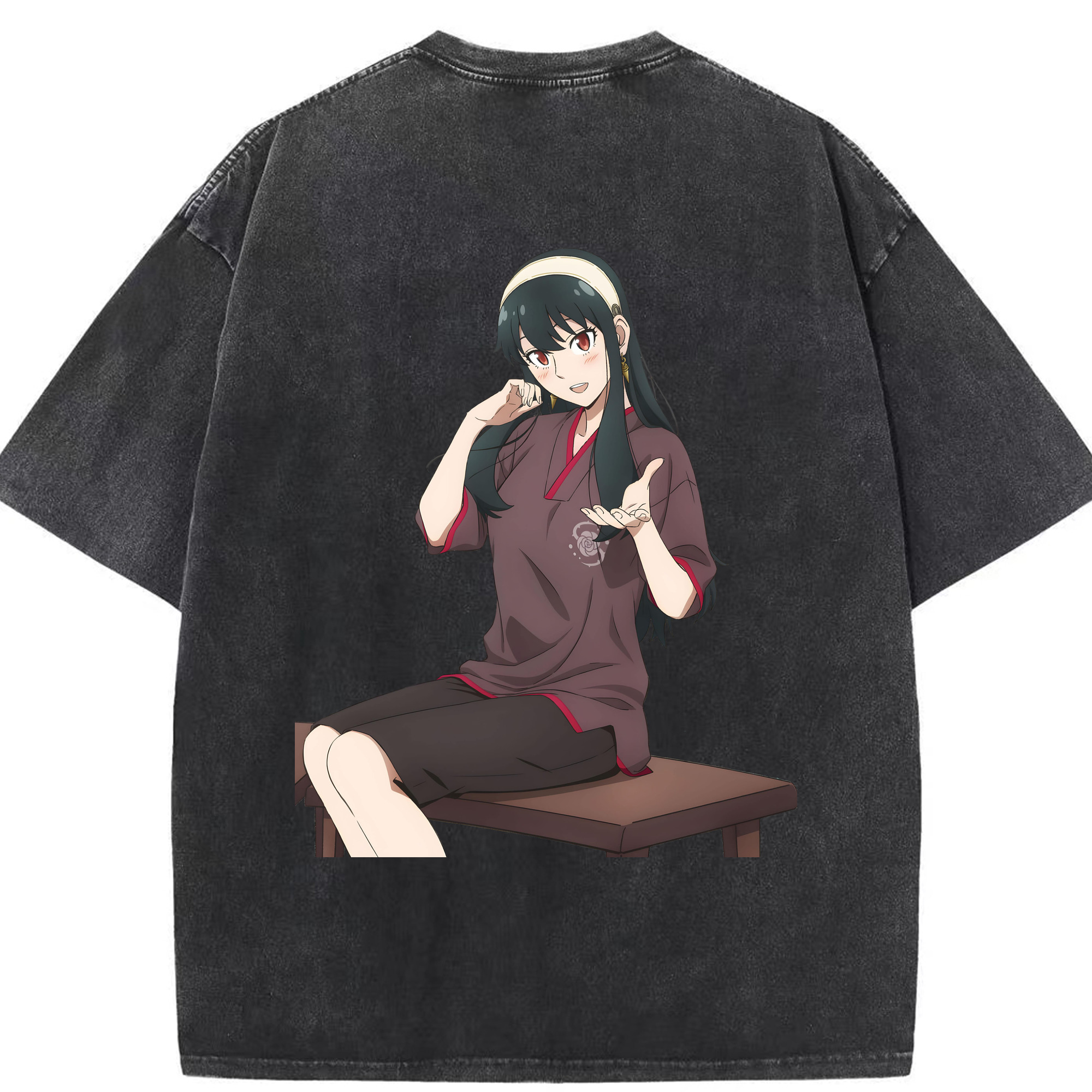 （画像用） SPY×FAMILY间谍家家酒 綿100% ヴィンテージ風 半袖Tシャツ（背面プリント）