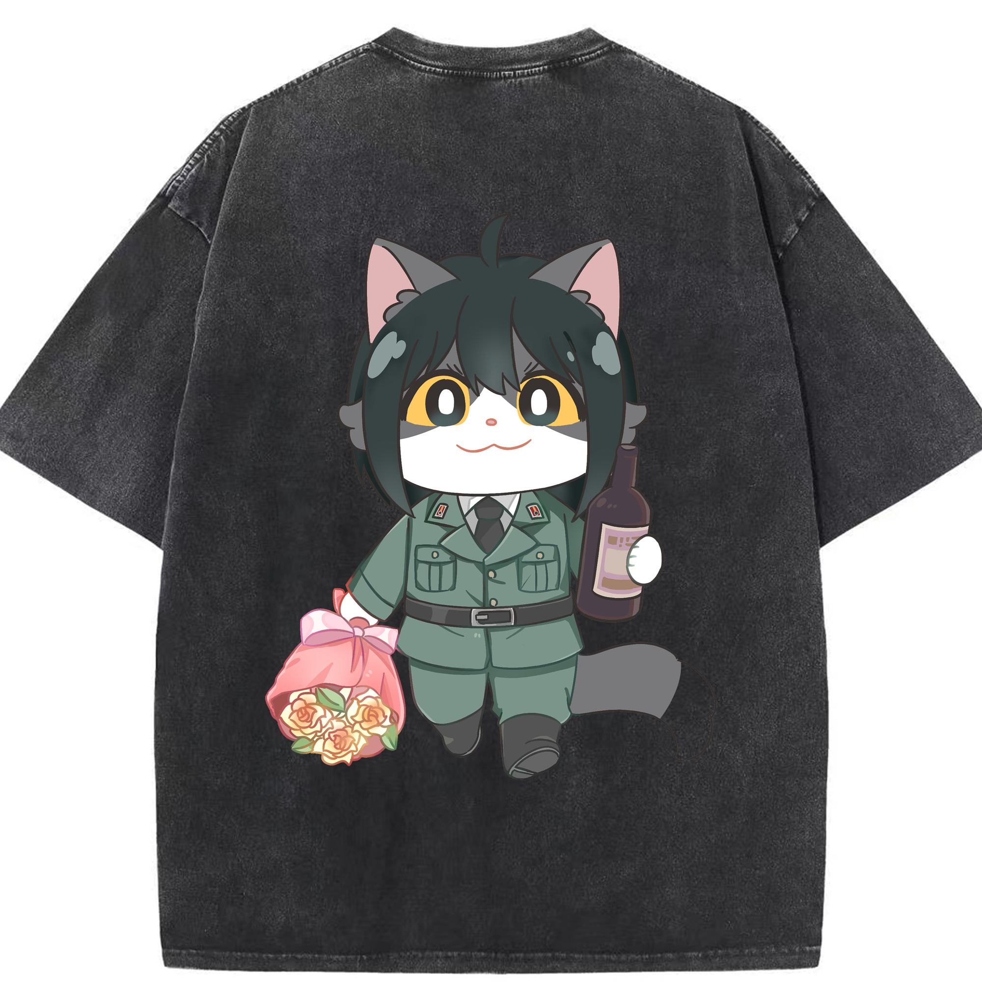 （画像用） SPY×FAMILY间谍家家酒 綿100% ヴィンテージ風 半袖Tシャツ（背面プリント）
