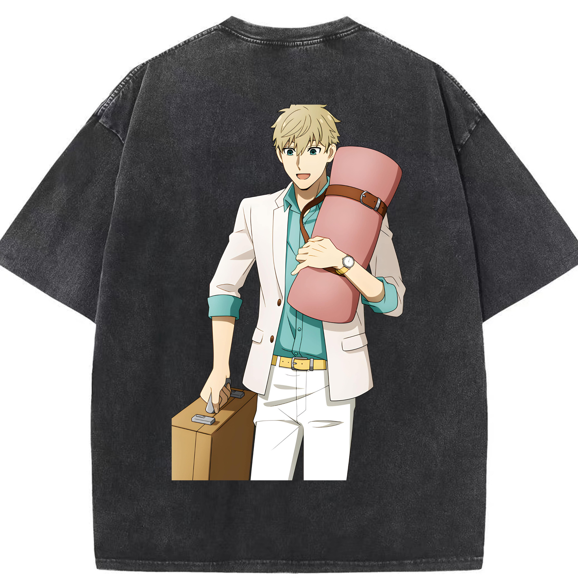 （画像用） SPY×FAMILY间谍家家酒 綿100% ヴィンテージ風 半袖Tシャツ（背面プリント）