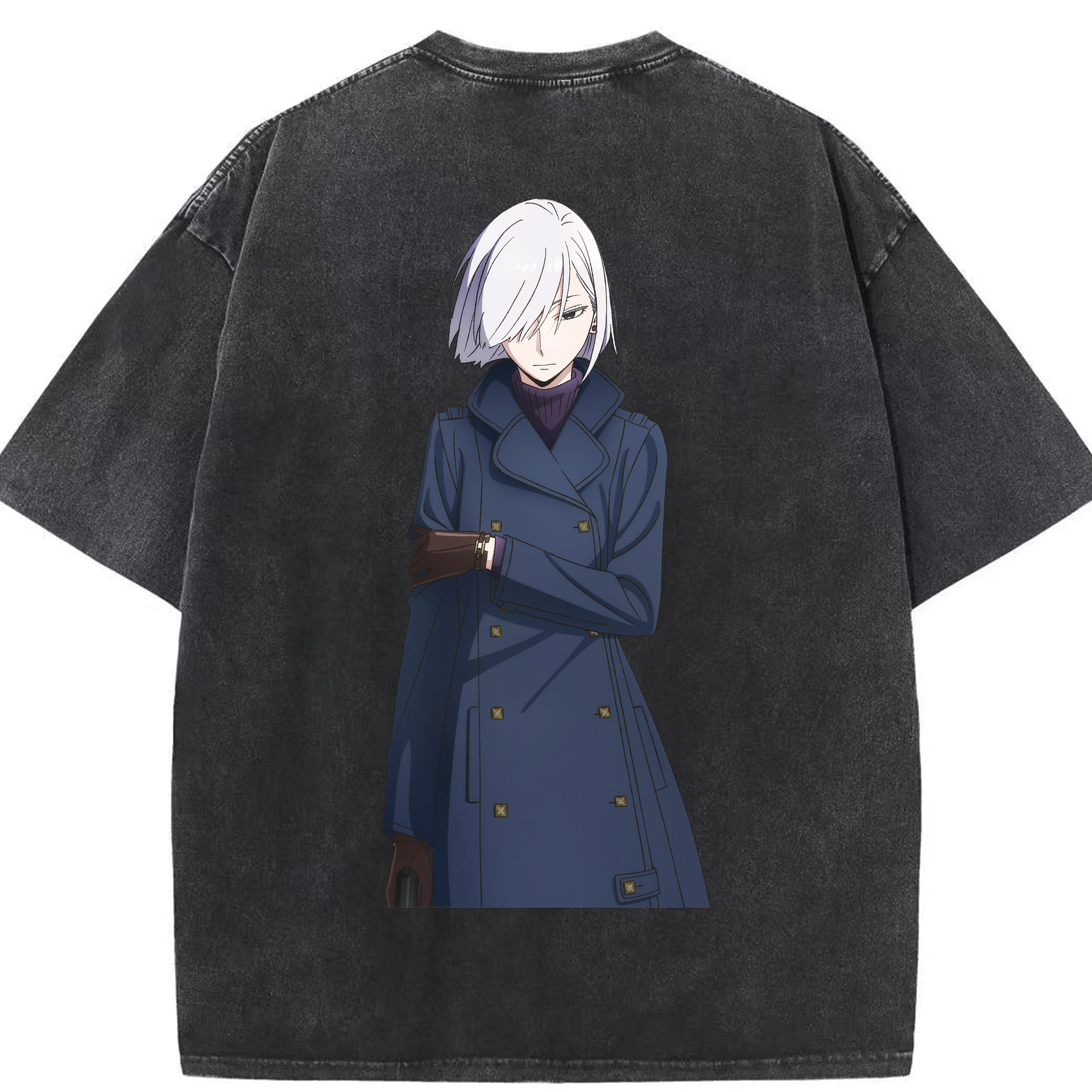 （画像用） SPY×FAMILY间谍家家酒 綿100% ヴィンテージ風 半袖Tシャツ（背面プリント）