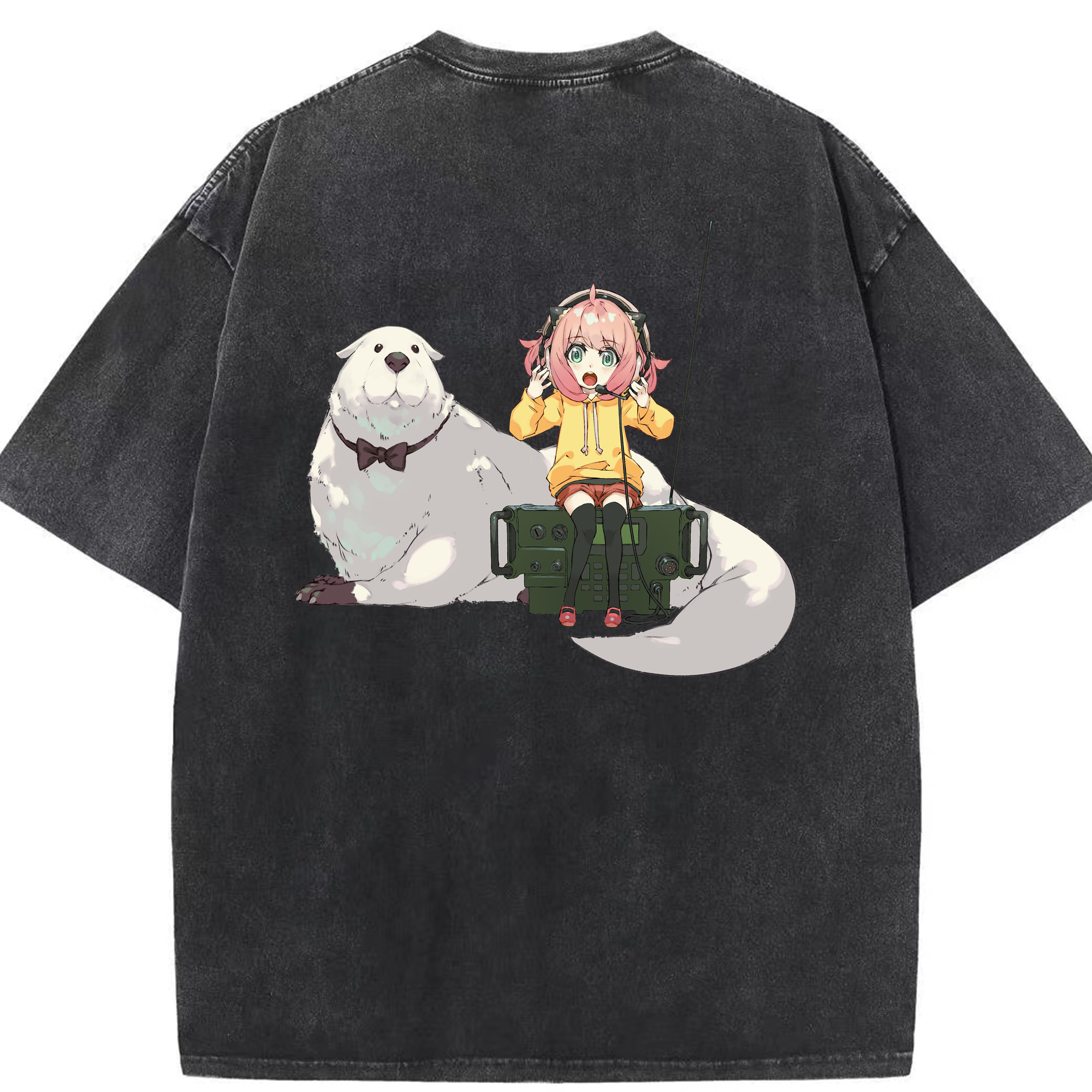 （画像用） SPY×FAMILY间谍家家酒 綿100% ヴィンテージ風 半袖Tシャツ（背面プリント）