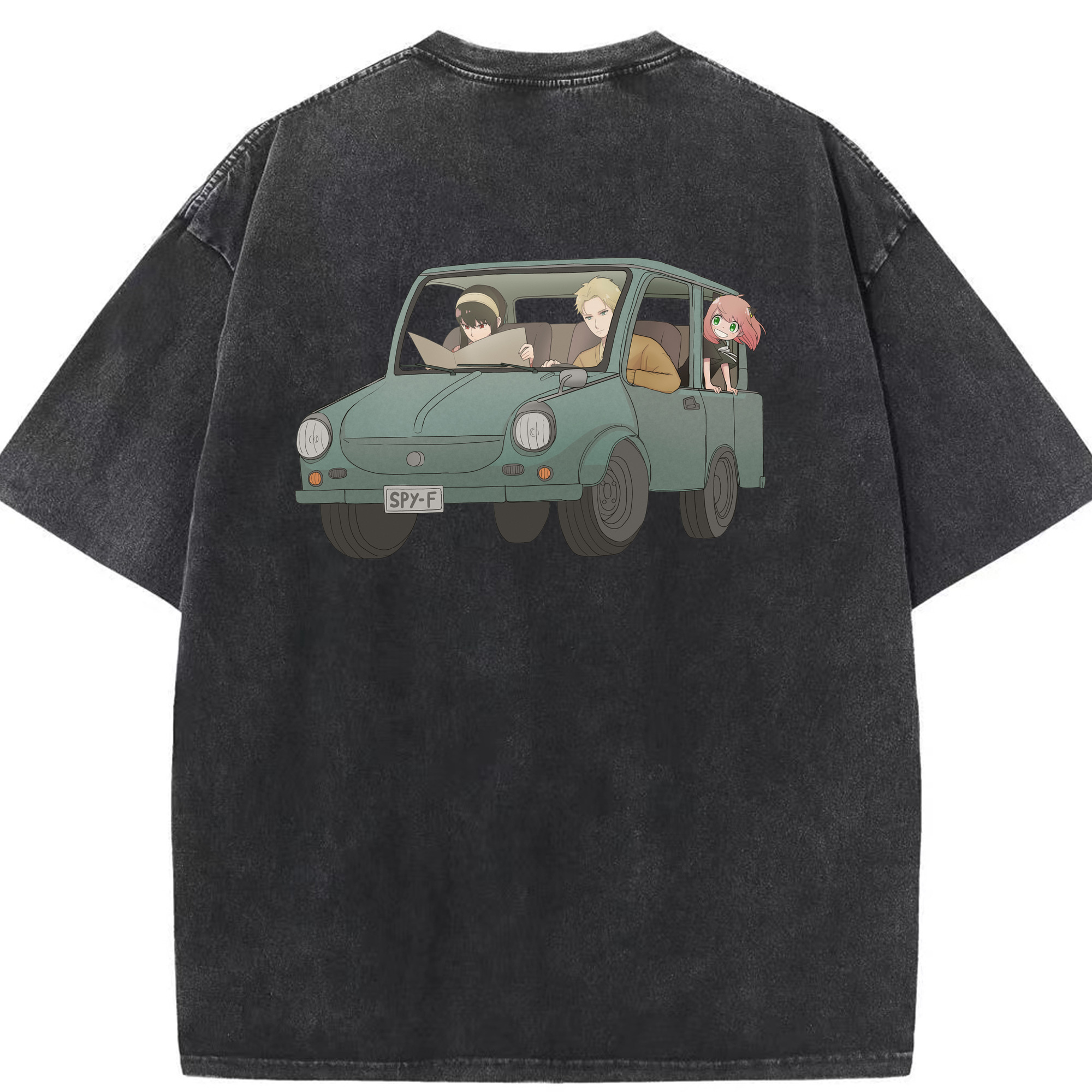 （画像用） SPY×FAMILY间谍家家酒 綿100% ヴィンテージ風 半袖Tシャツ（背面プリント）