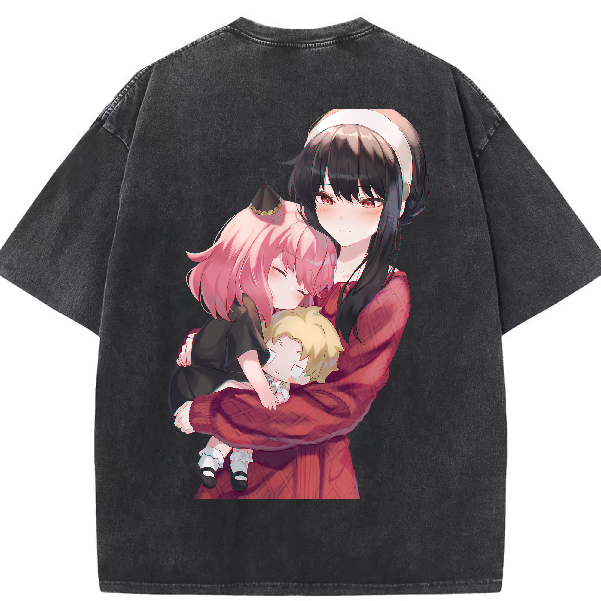 （画像用） SPY×FAMILY间谍家家酒 綿100% ヴィンテージ風 半袖Tシャツ（背面プリント）
