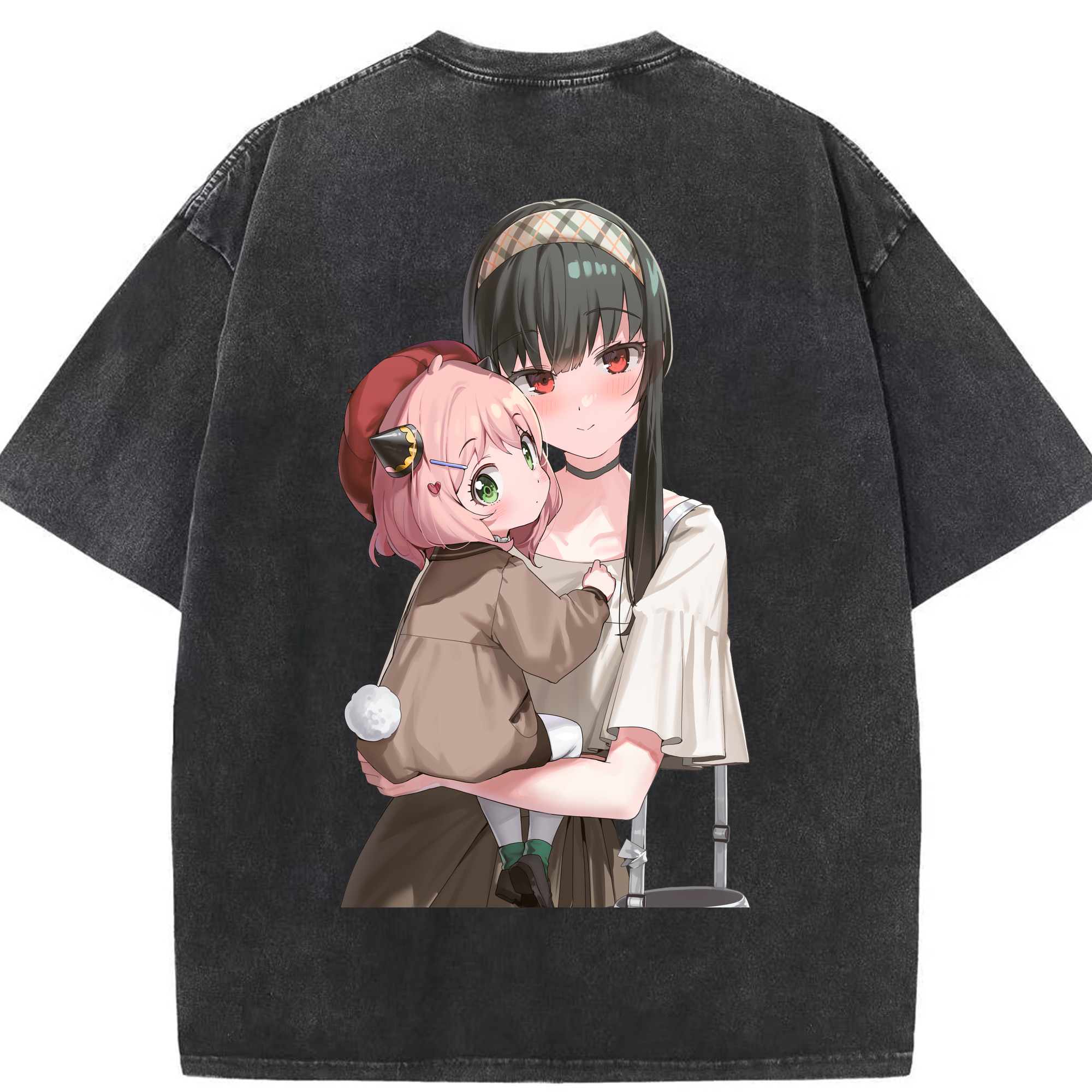 （画像用） SPY×FAMILY间谍家家酒 綿100% ヴィンテージ風 半袖Tシャツ（背面プリント）