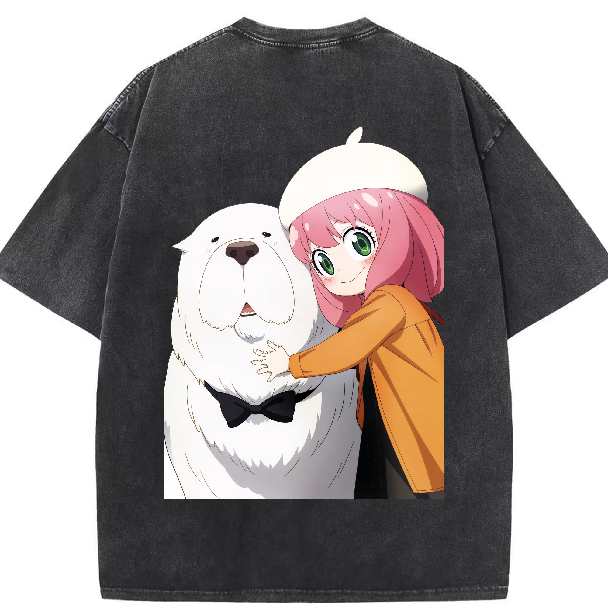 （画像用） SPY×FAMILY间谍家家酒 綿100% ヴィンテージ風 半袖Tシャツ（背面プリント）