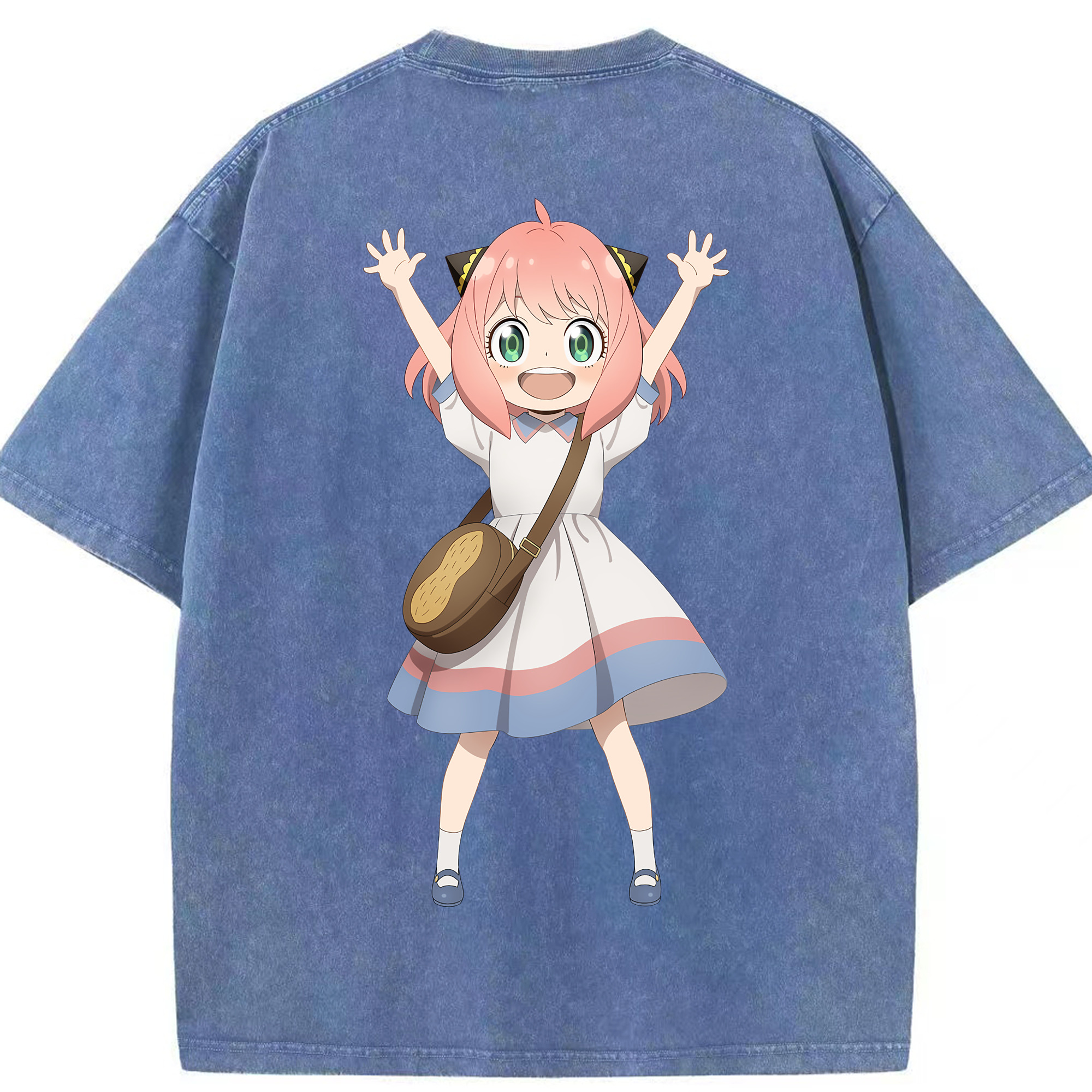 （画像用） SPY×FAMILY间谍家家酒 綿100% ヴィンテージ風 半袖Tシャツ（背面プリント）