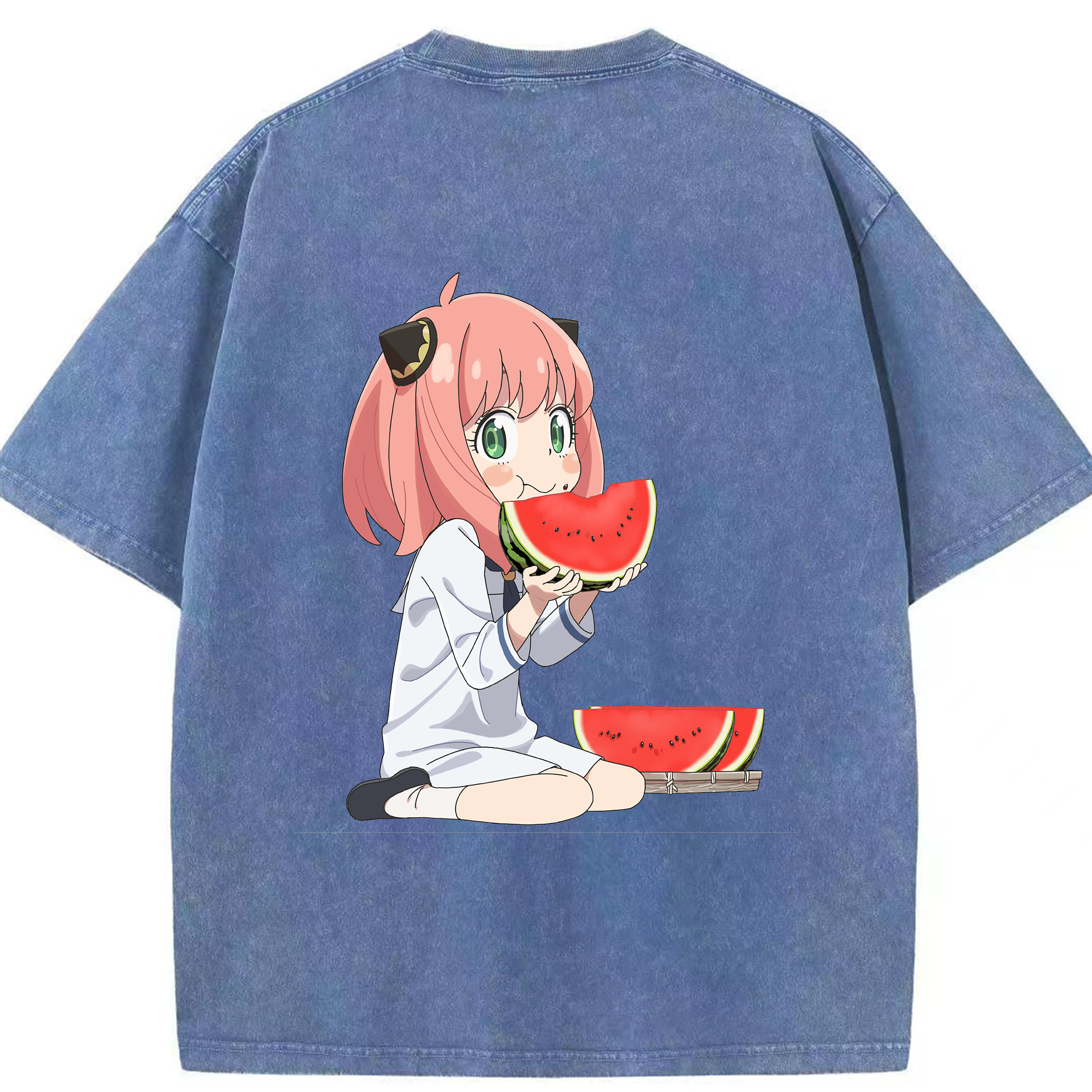 （画像用） SPY×FAMILY间谍家家酒 綿100% ヴィンテージ風 半袖Tシャツ（背面プリント）