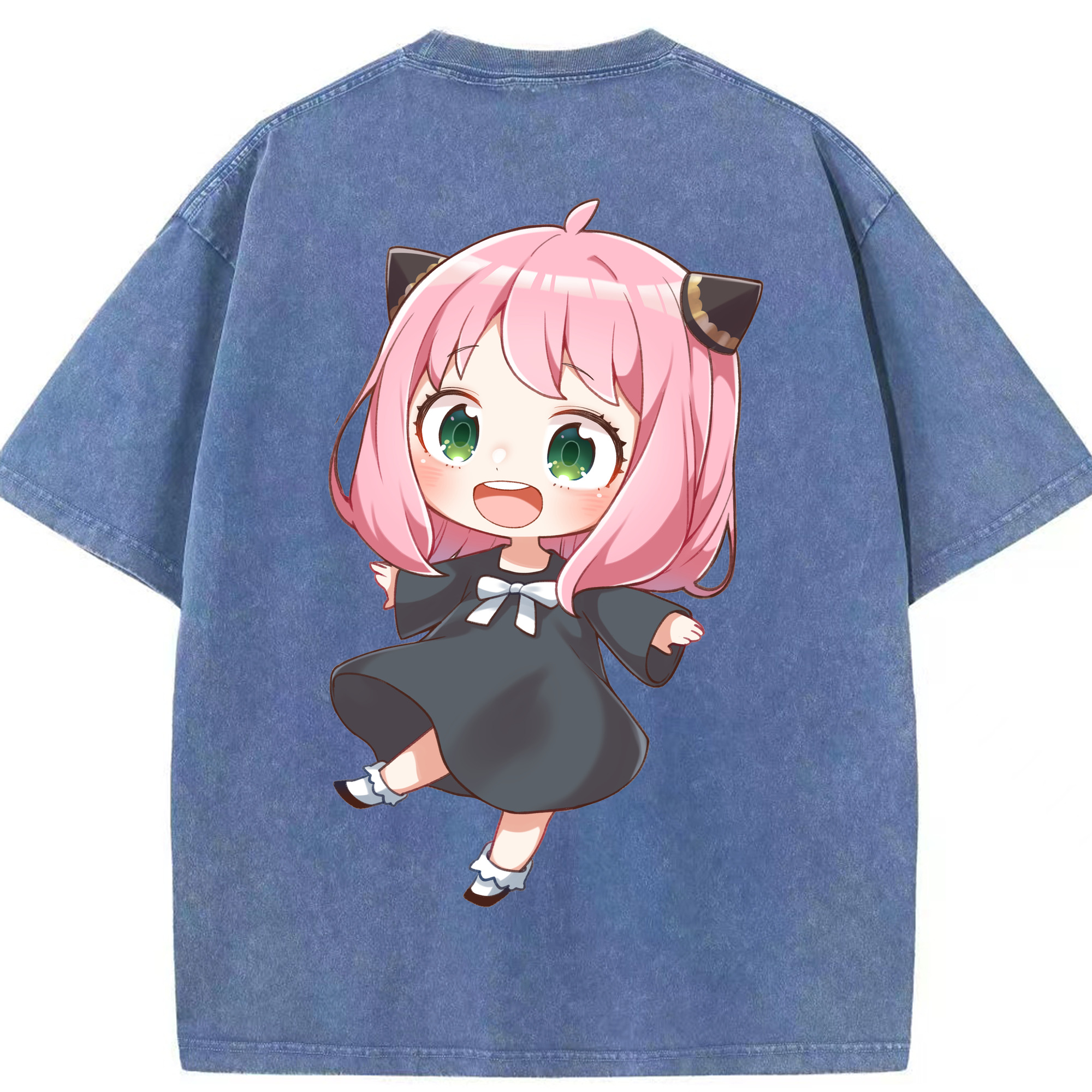 （画像用） SPY×FAMILY间谍家家酒 綿100% ヴィンテージ風 半袖Tシャツ（背面プリント）