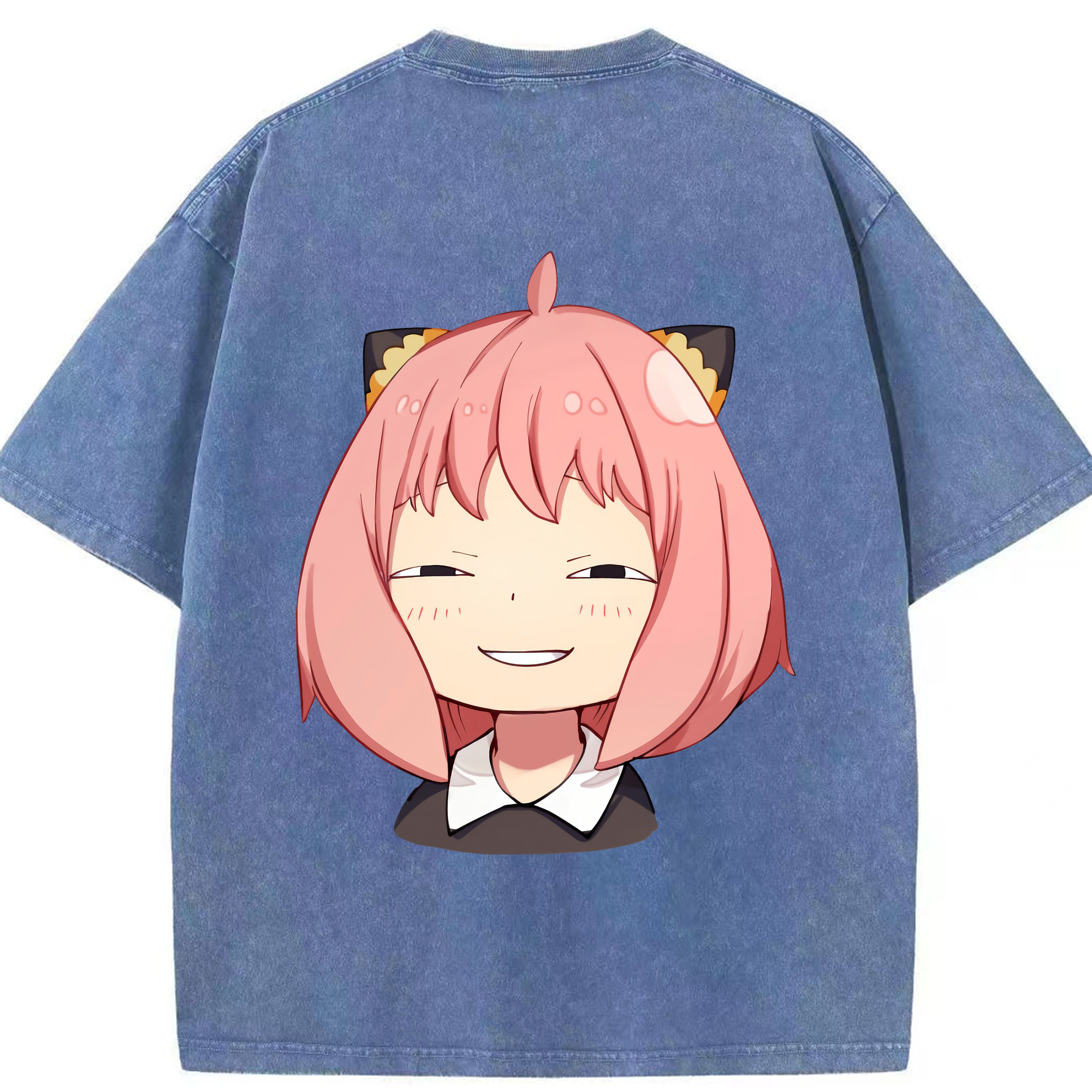 （画像用） SPY×FAMILY间谍家家酒 綿100% ヴィンテージ風 半袖Tシャツ（背面プリント）