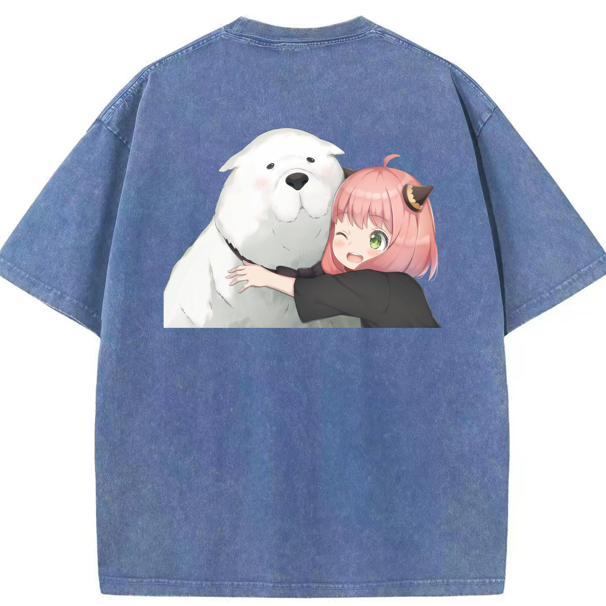 （画像用） SPY×FAMILY间谍家家酒 綿100% ヴィンテージ風 半袖Tシャツ（背面プリント）