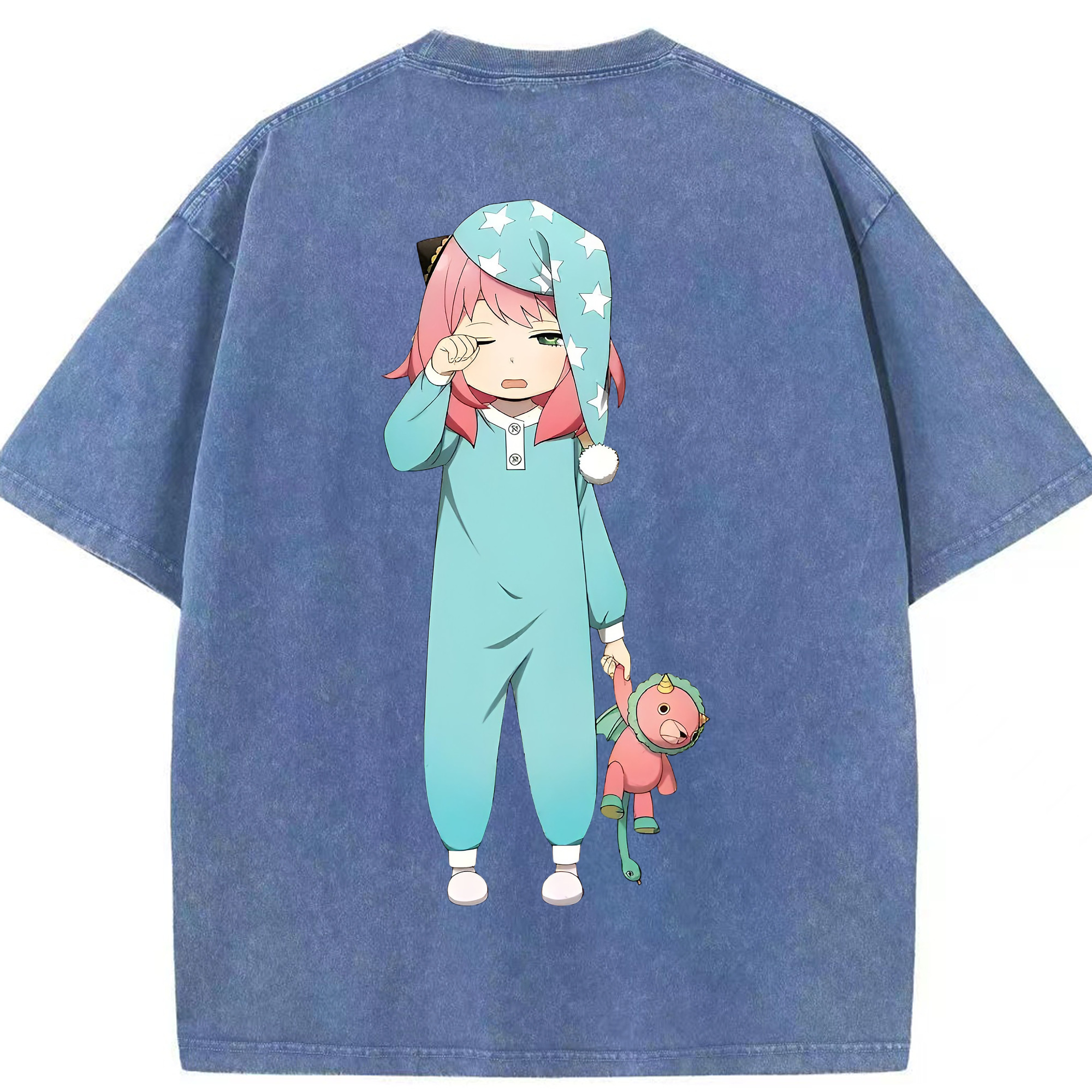 （画像用） SPY×FAMILY间谍家家酒 綿100% ヴィンテージ風 半袖Tシャツ（背面プリント）