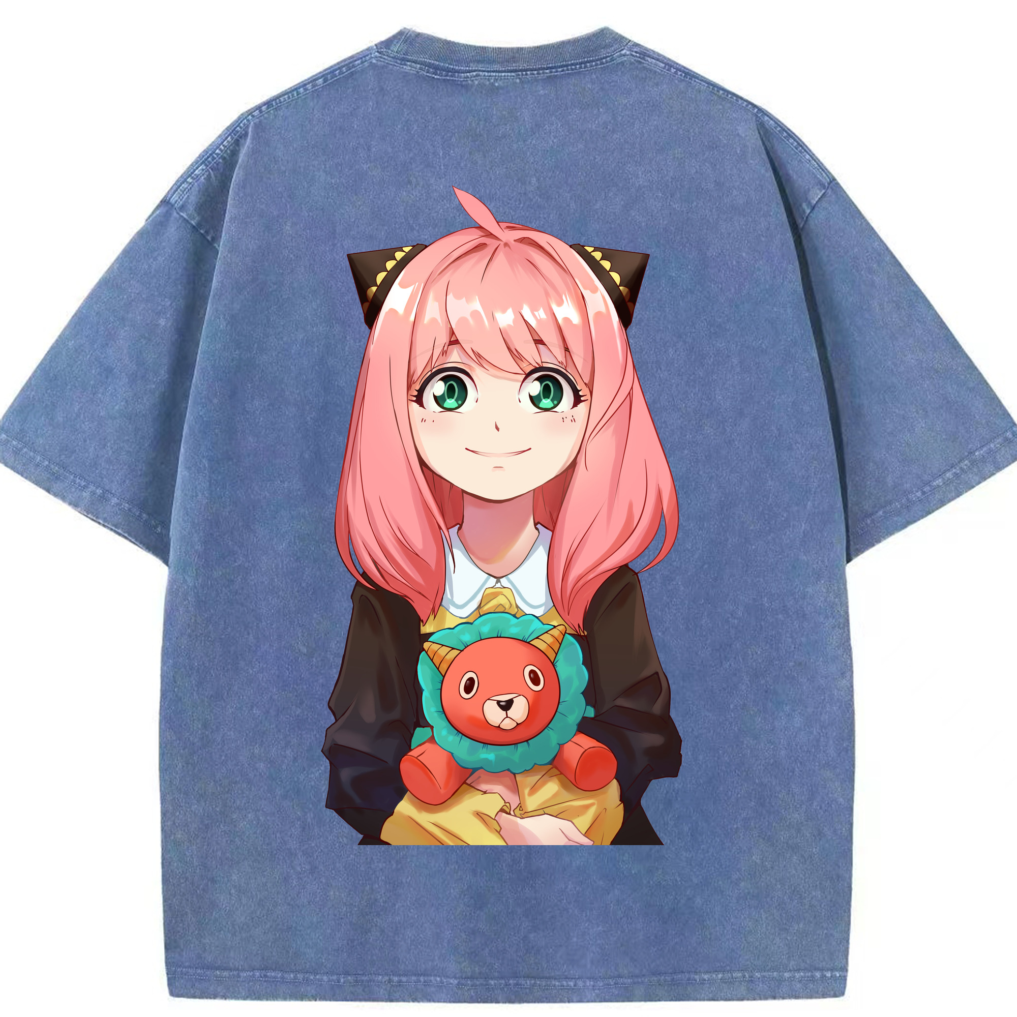 （画像用） SPY×FAMILY间谍家家酒 綿100% ヴィンテージ風 半袖Tシャツ（背面プリント）