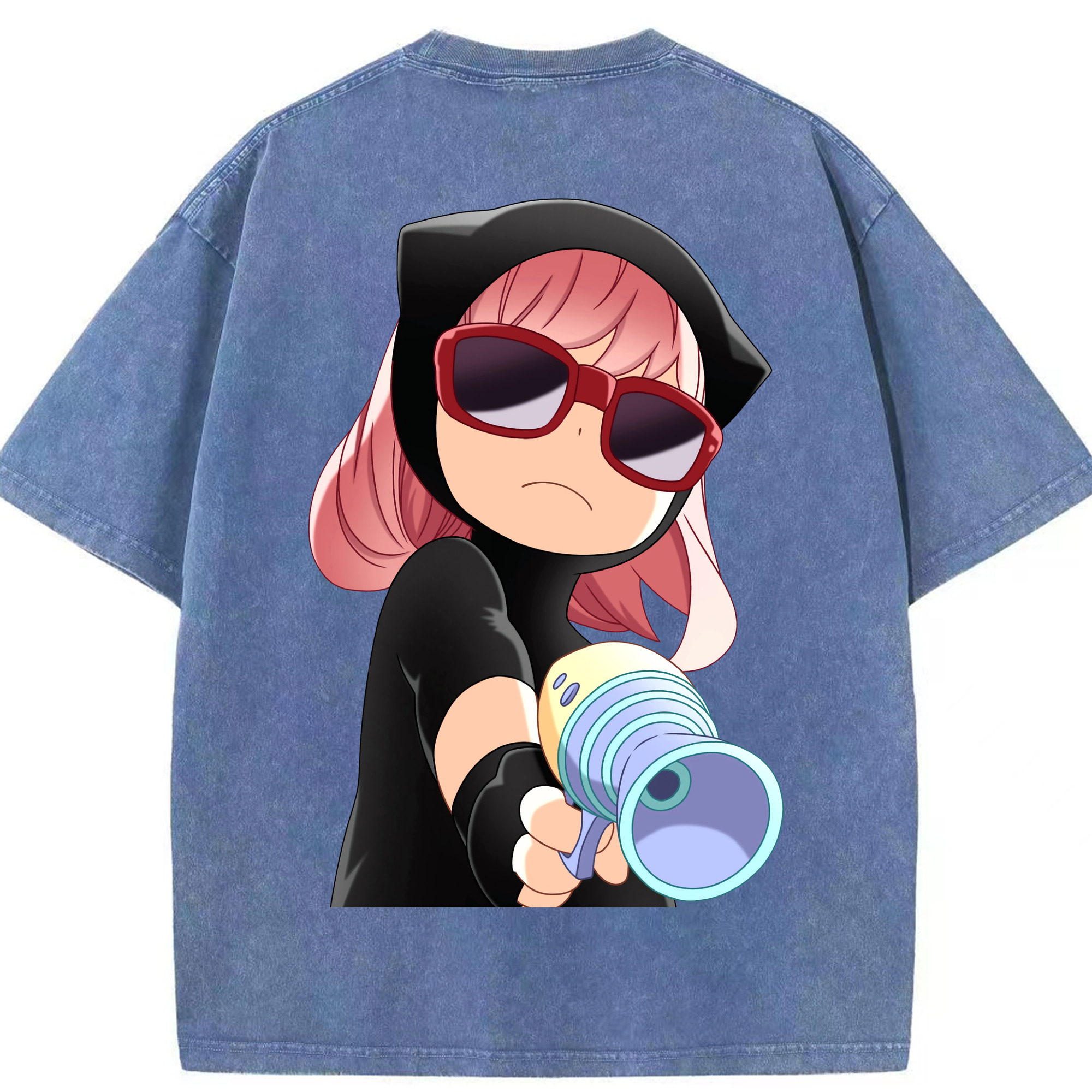 （画像用） SPY×FAMILY间谍家家酒 綿100% ヴィンテージ風 半袖Tシャツ（背面プリント）