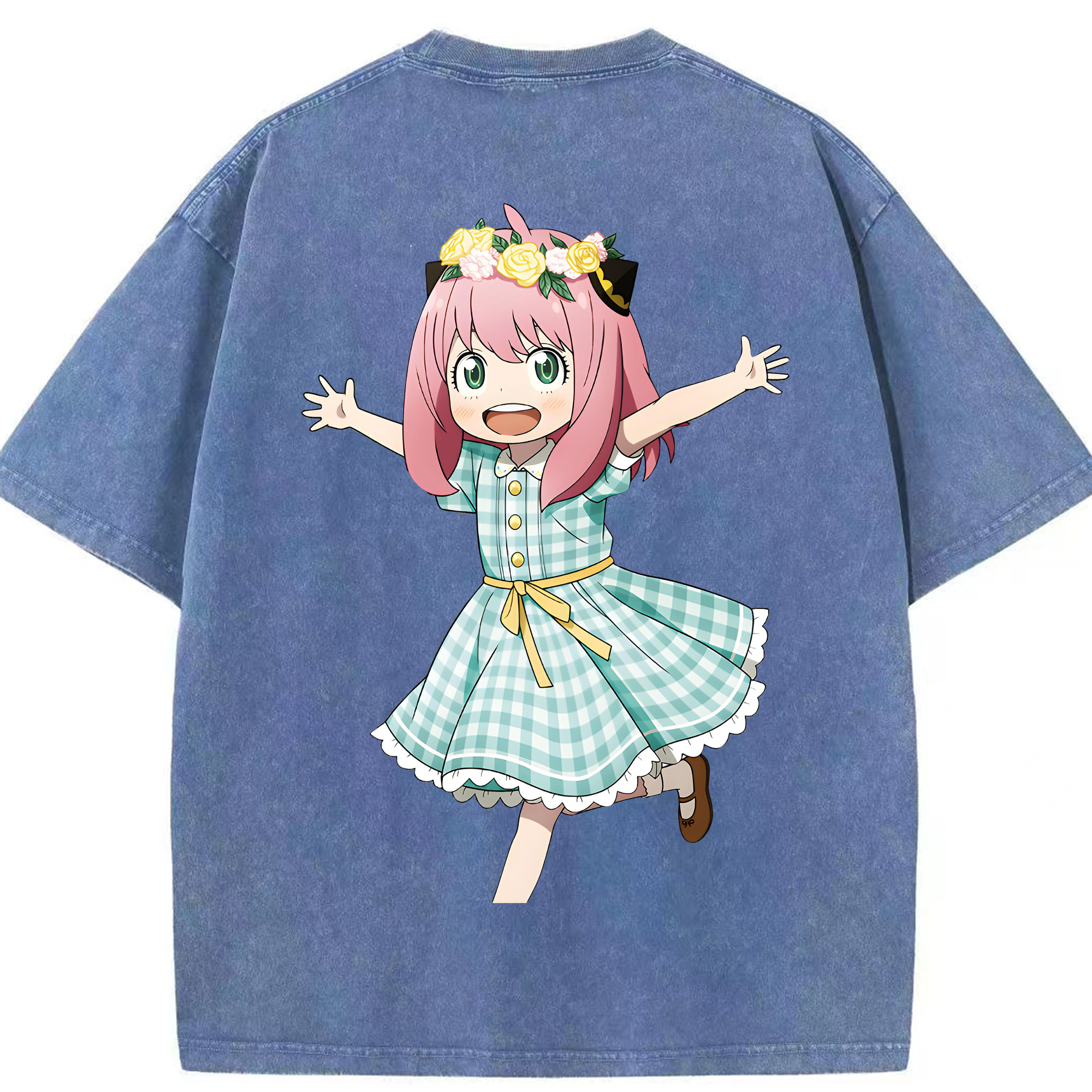 （画像用） SPY×FAMILY间谍家家酒 綿100% ヴィンテージ風 半袖Tシャツ（背面プリント）