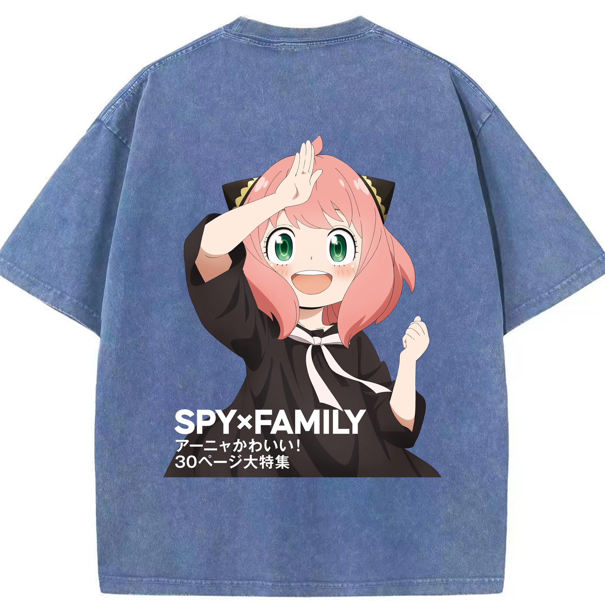 （画像用） SPY×FAMILY间谍家家酒 綿100% ヴィンテージ風 半袖Tシャツ（背面プリント）