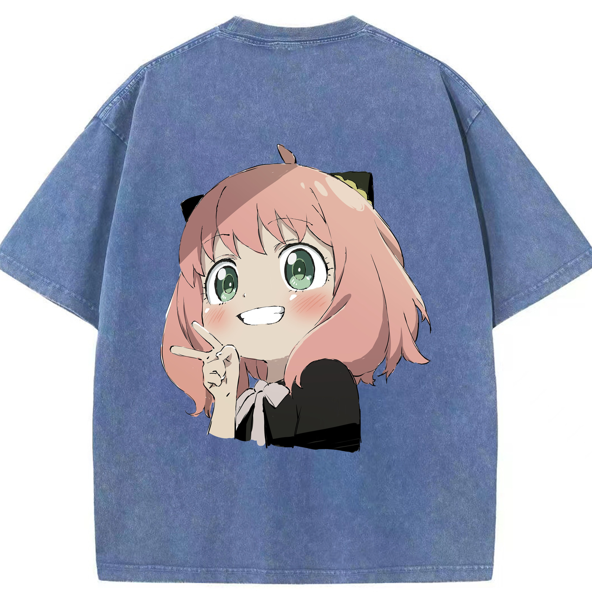 （画像用） SPY×FAMILY间谍家家酒 綿100% ヴィンテージ風 半袖Tシャツ（背面プリント）