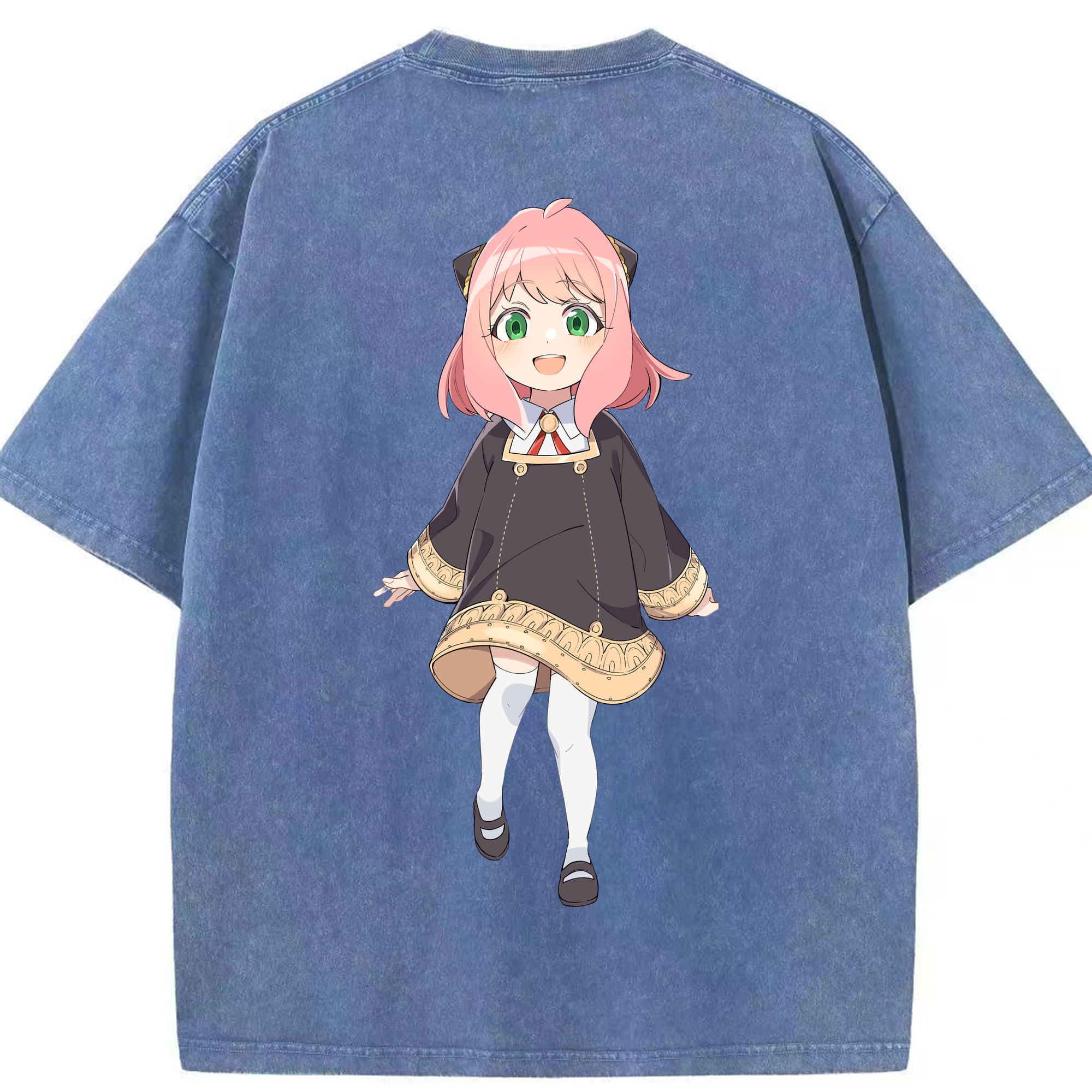 （画像用） SPY×FAMILY间谍家家酒 綿100% ヴィンテージ風 半袖Tシャツ（背面プリント）
