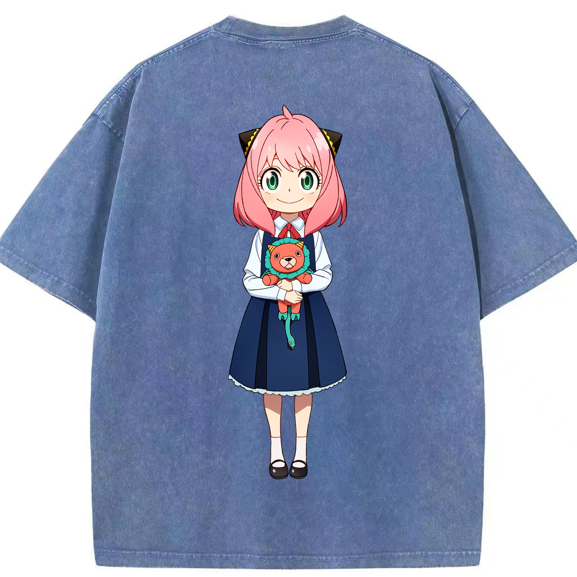 （画像用） SPY×FAMILY间谍家家酒 綿100% ヴィンテージ風 半袖Tシャツ（背面プリント）