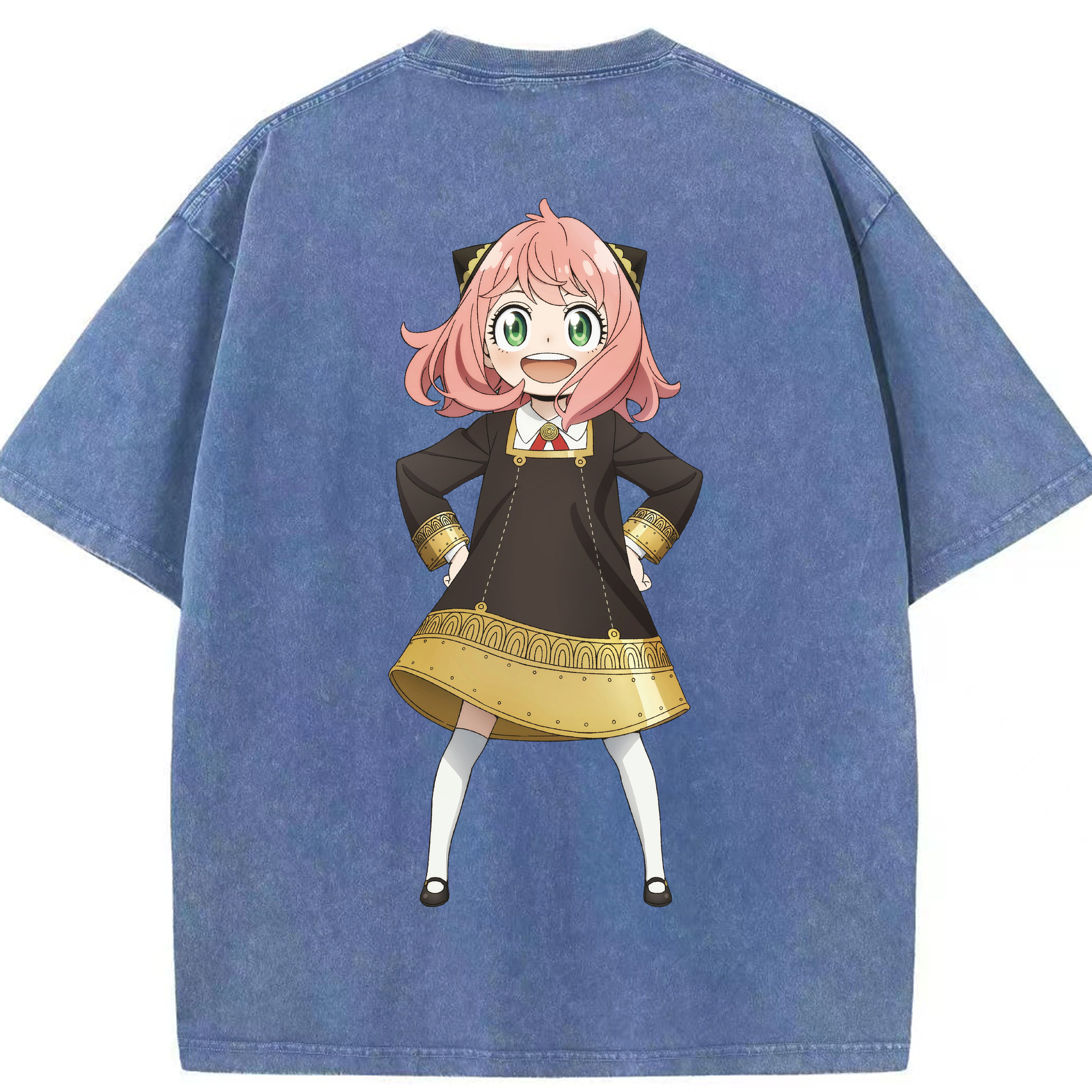 （画像用） SPY×FAMILY间谍家家酒 綿100% ヴィンテージ風 半袖Tシャツ（背面プリント）