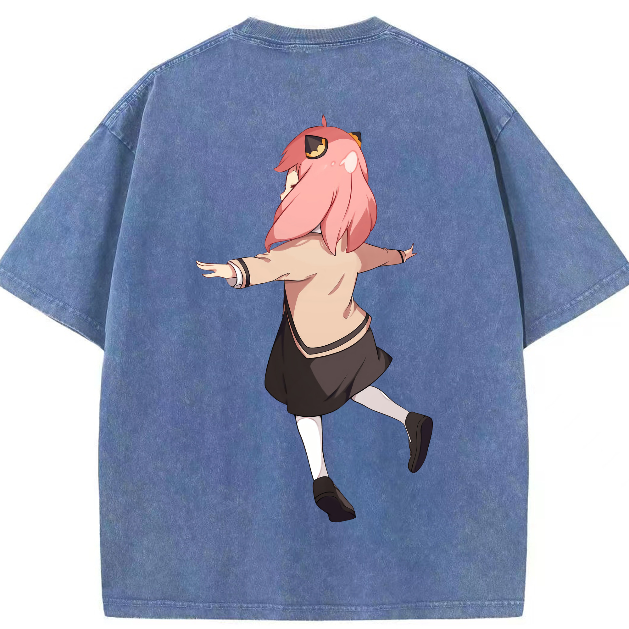 （画像用） SPY×FAMILY间谍家家酒 綿100% ヴィンテージ風 半袖Tシャツ（背面プリント）
